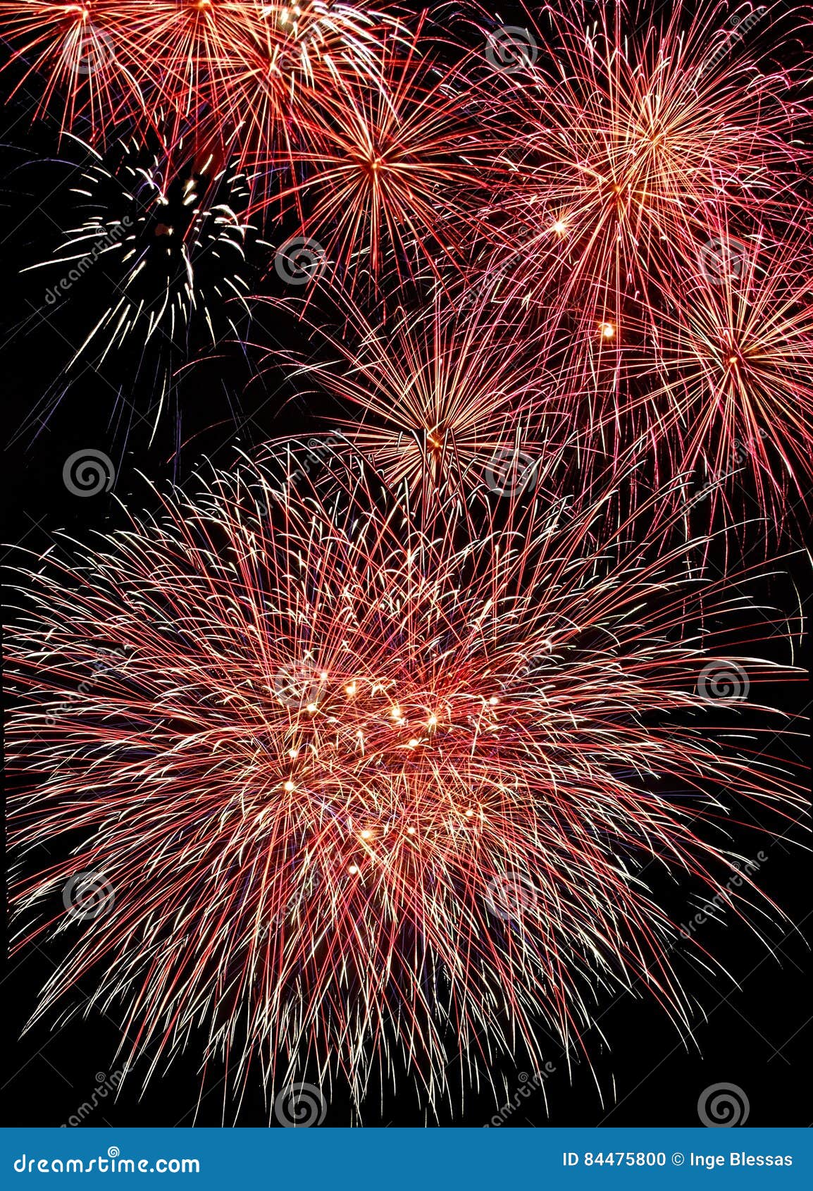 Red fireworks wallpaper stock photo. Image of starburst - 84475800