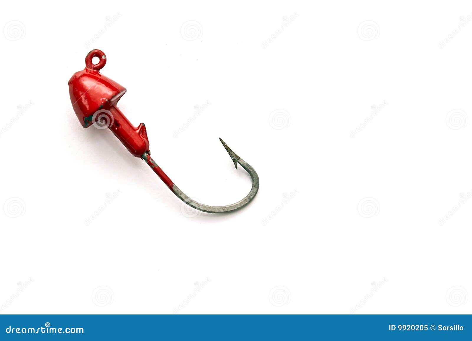 Red fishhook on white stock image. Image of grey, gray - 9920205