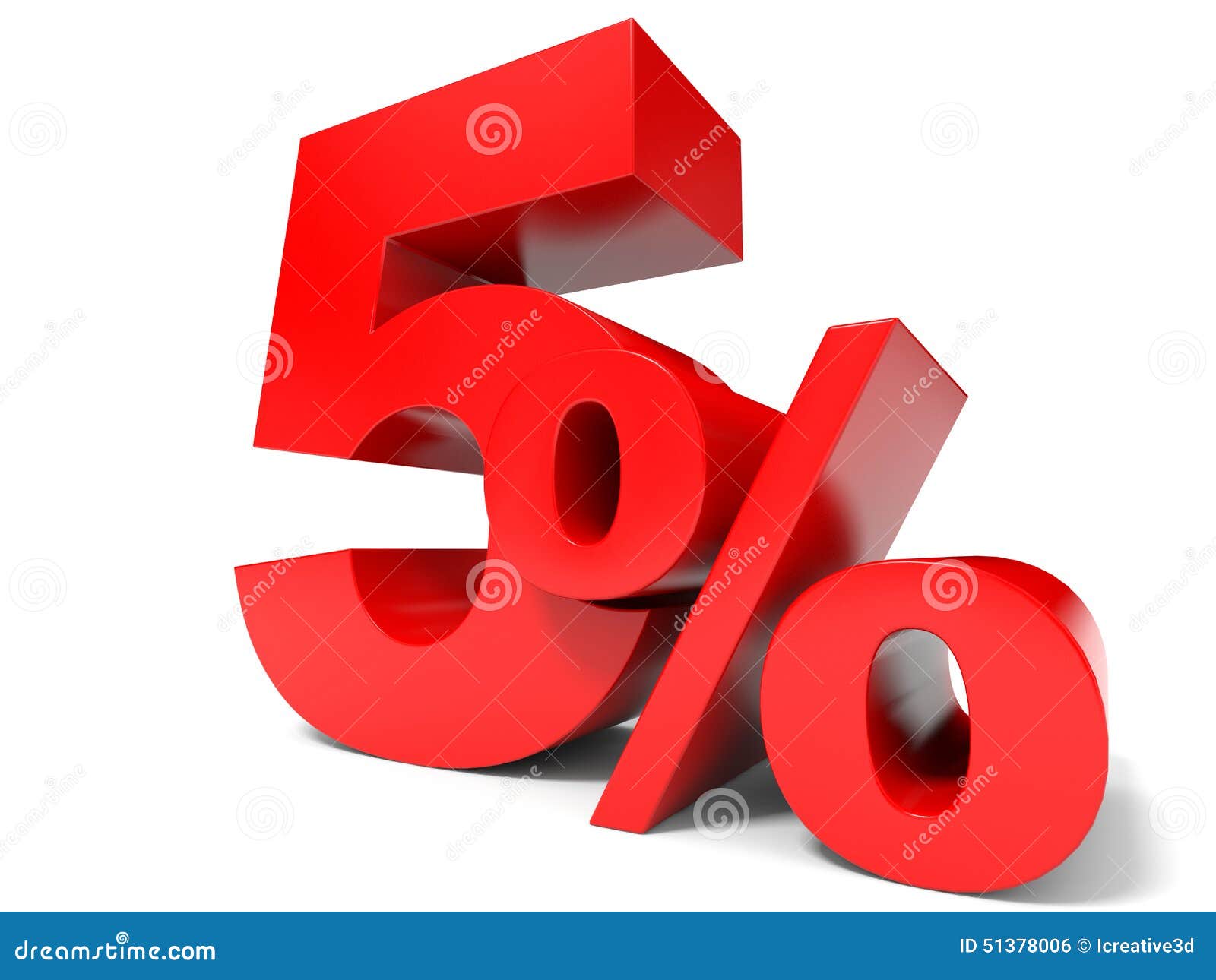 Red Five Percent Off Discount 5 Stock Illustration Illustration Of Price Rate 51378006