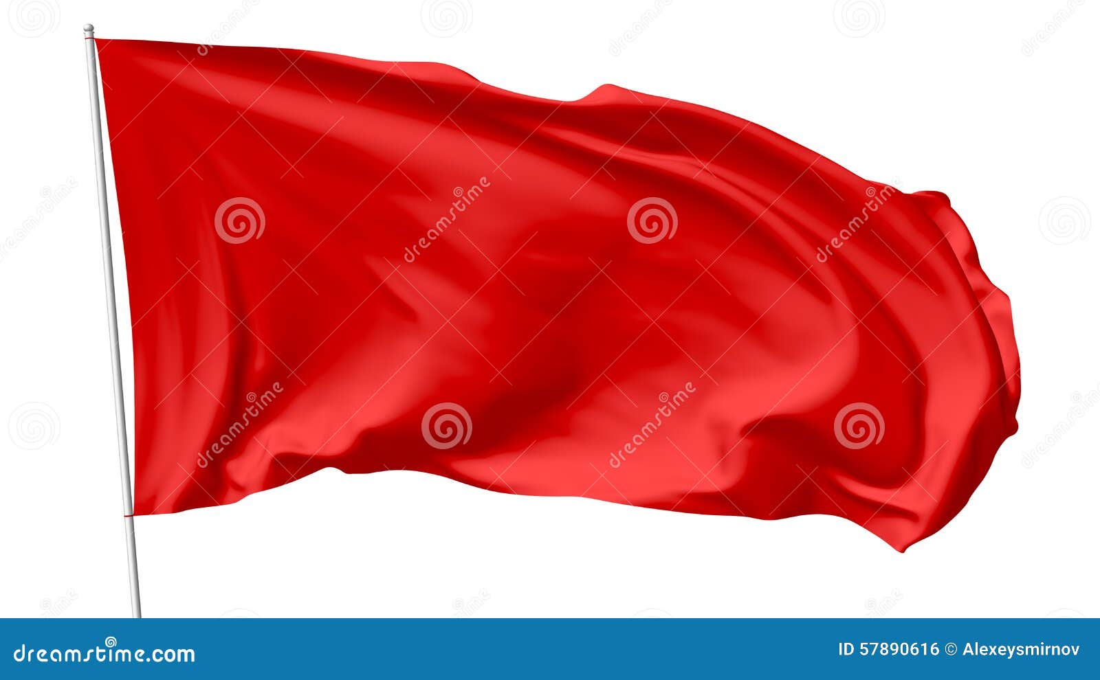 Red flag on flagpole stock illustration. Illustration of symbolic