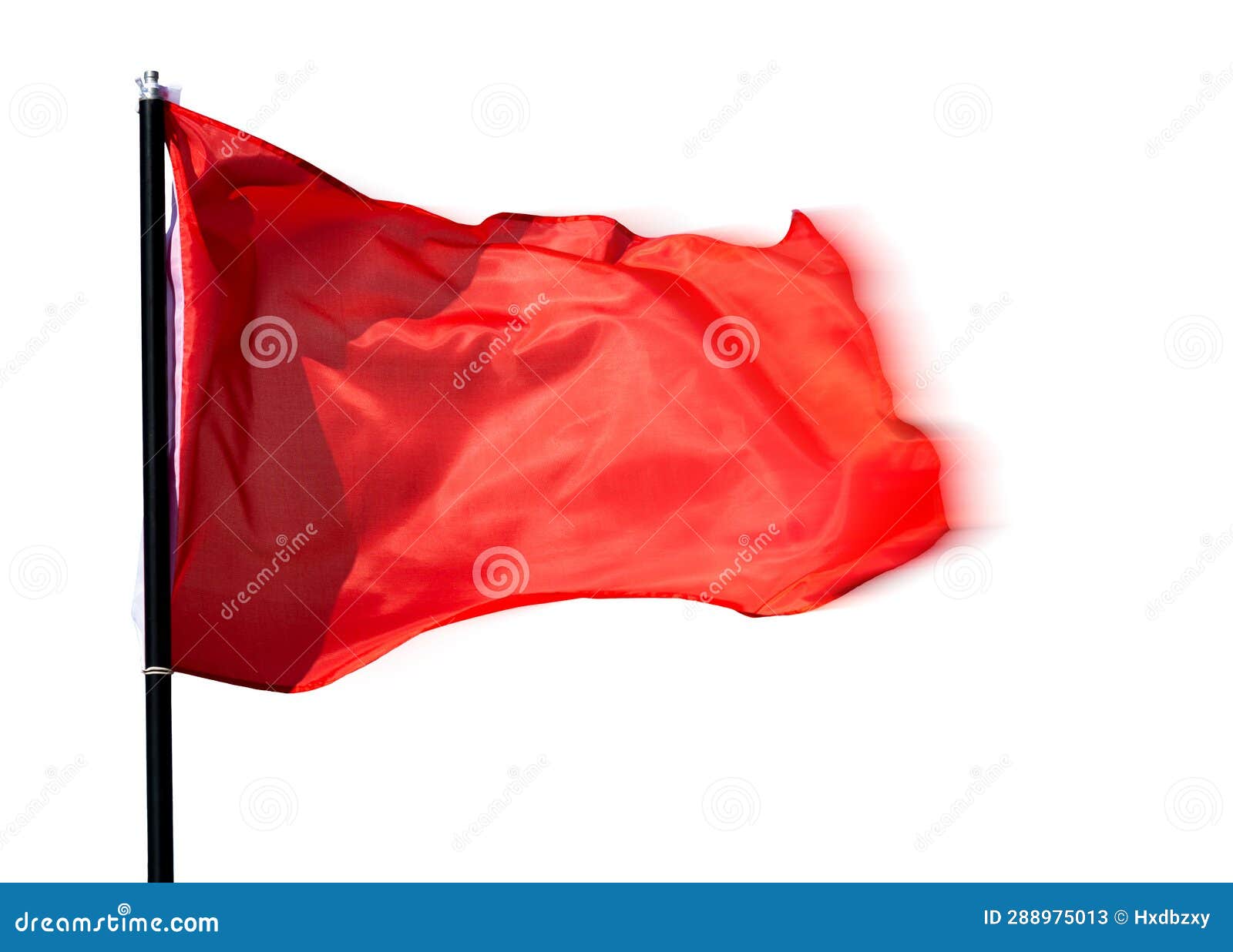 Red flag waving stock image. Image of abstract, flagpole 288975013
