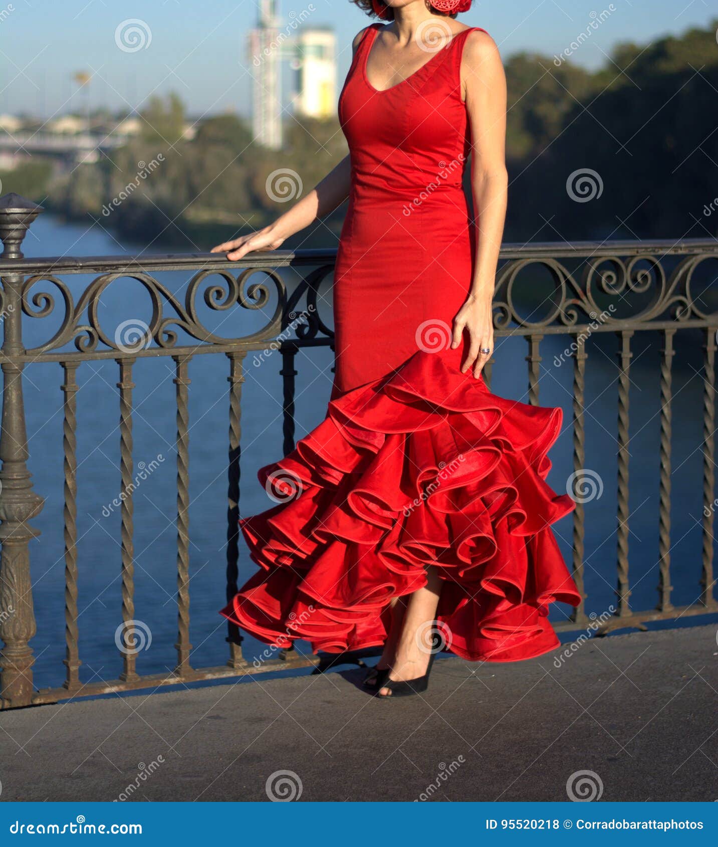 Red flamenco dress stock photo. Image ...