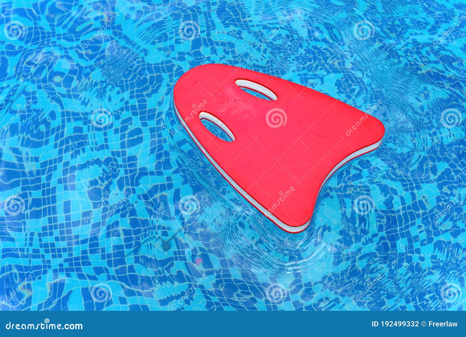 Red Floating Pad on Swimming Pool Stock Photo - Image of float