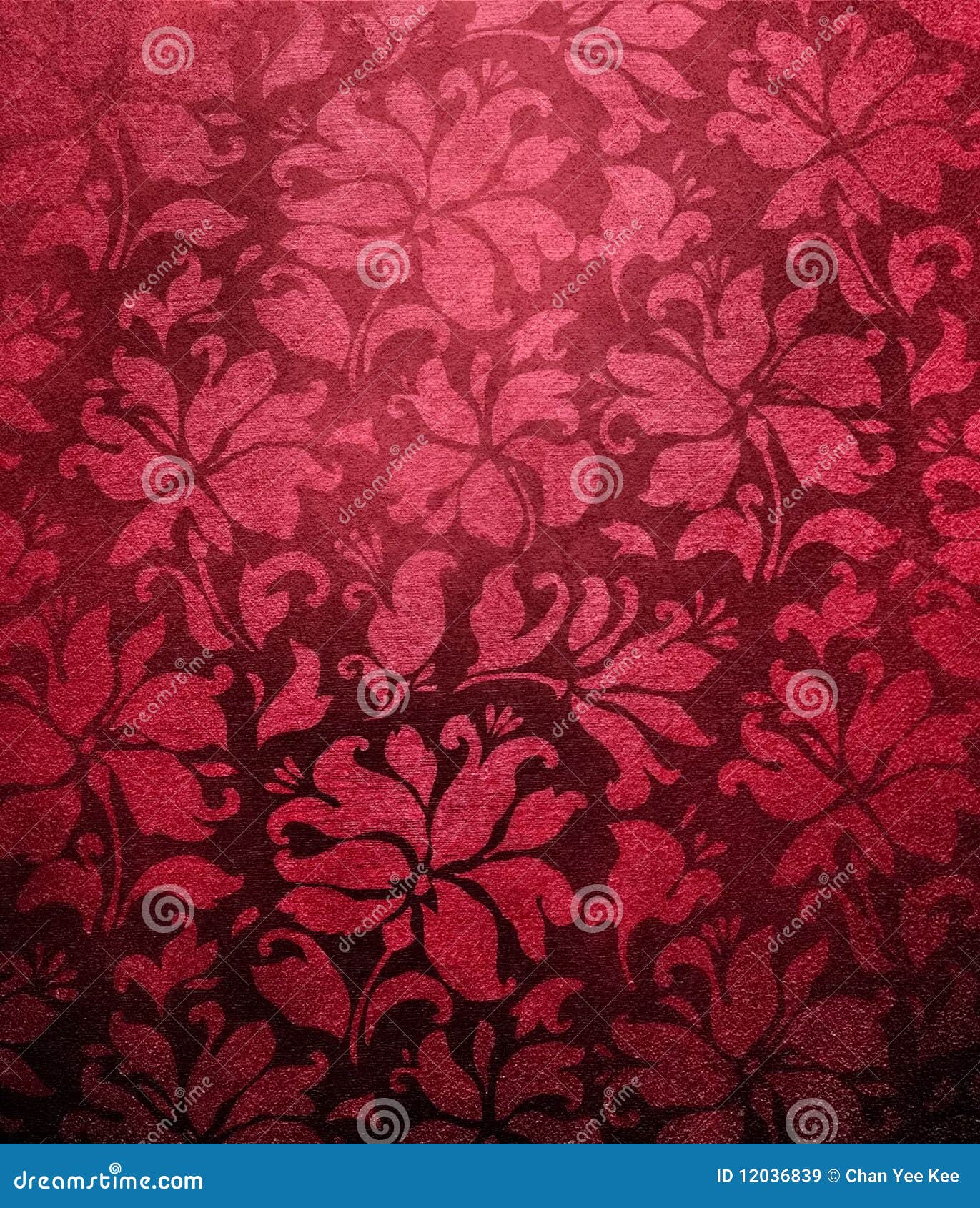 Red floral wallpaper stock illustration. Illustration of design - 12036839