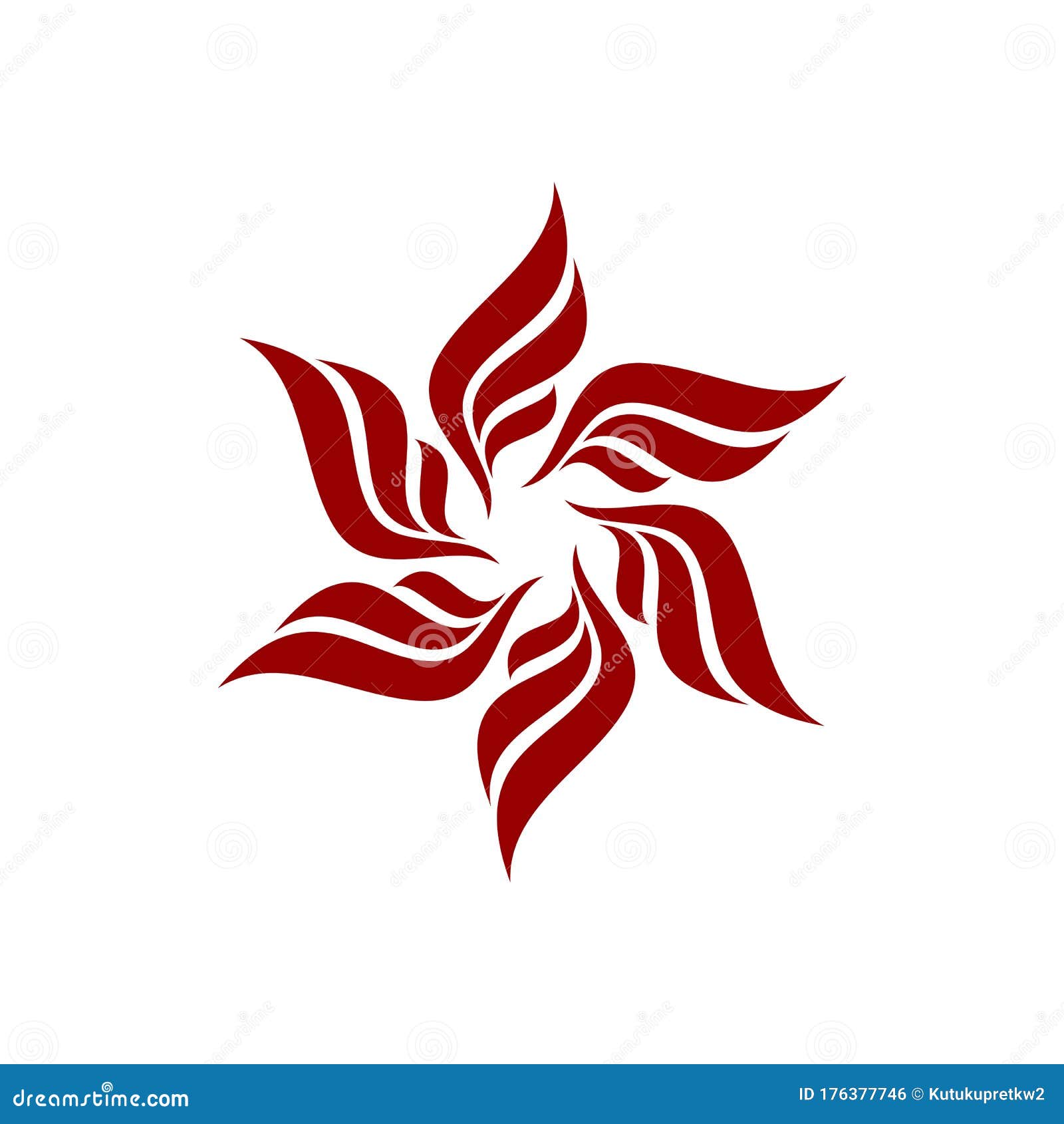 Red Flower Logo Template Illustration Design. Vector EPS 10 Stock