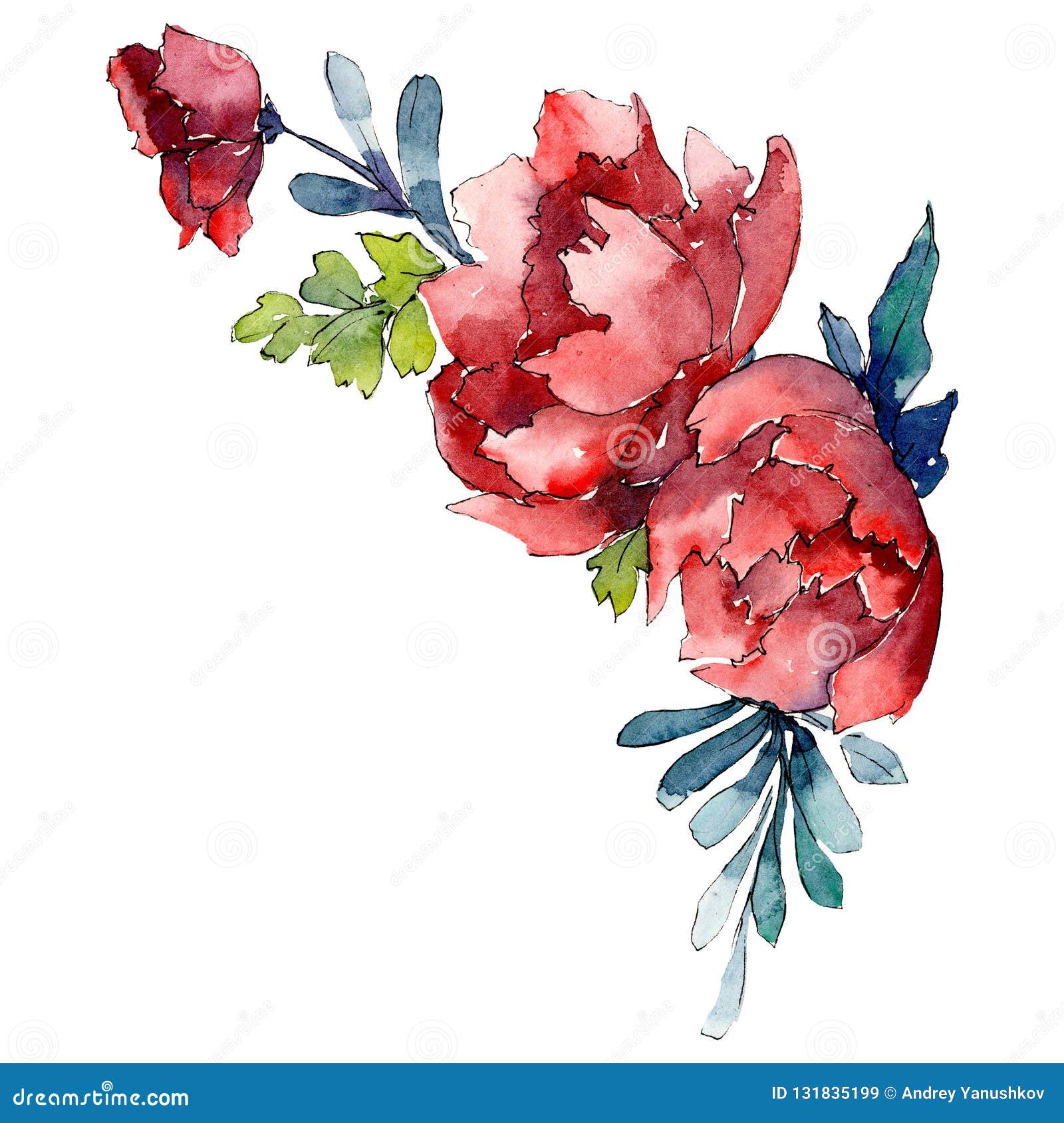 Pink Flower Drawing Royalty-Free Stock Image - Storyblocks