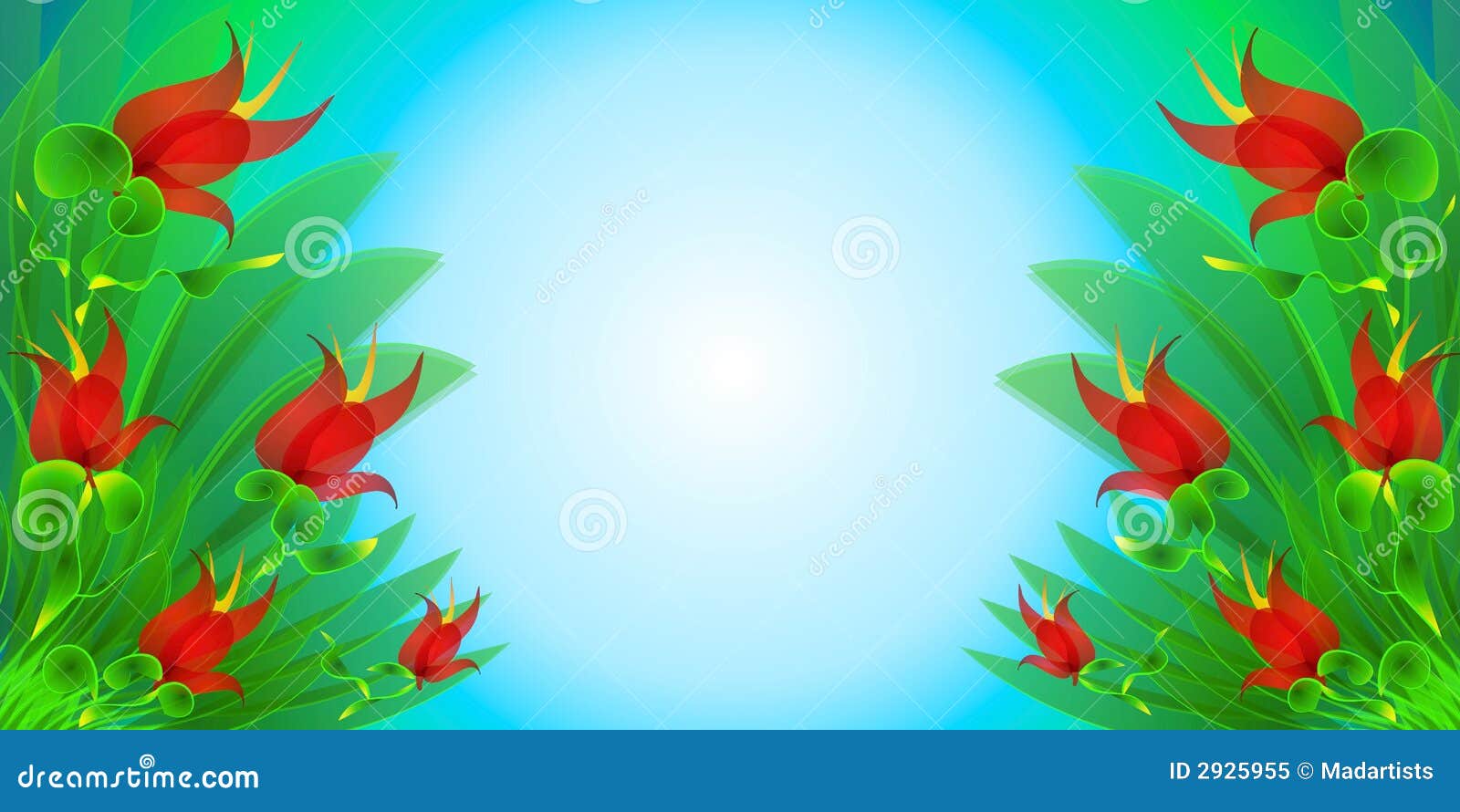 Red Flowers Garden Background Stock Illustration - Illustration of florals,  artsy: 2925955