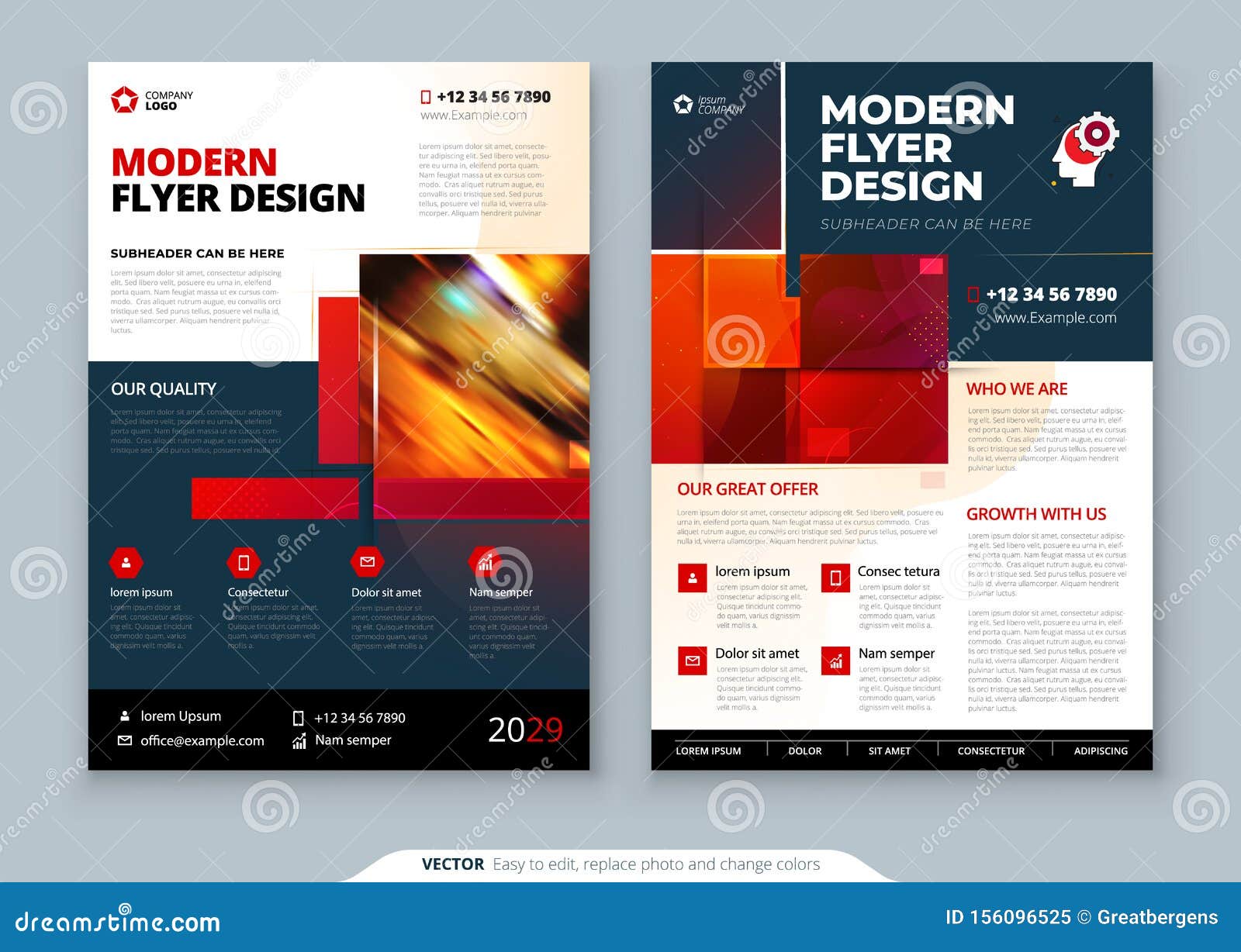 Download Red Flyer Template Layout Design. Corporate Business ...