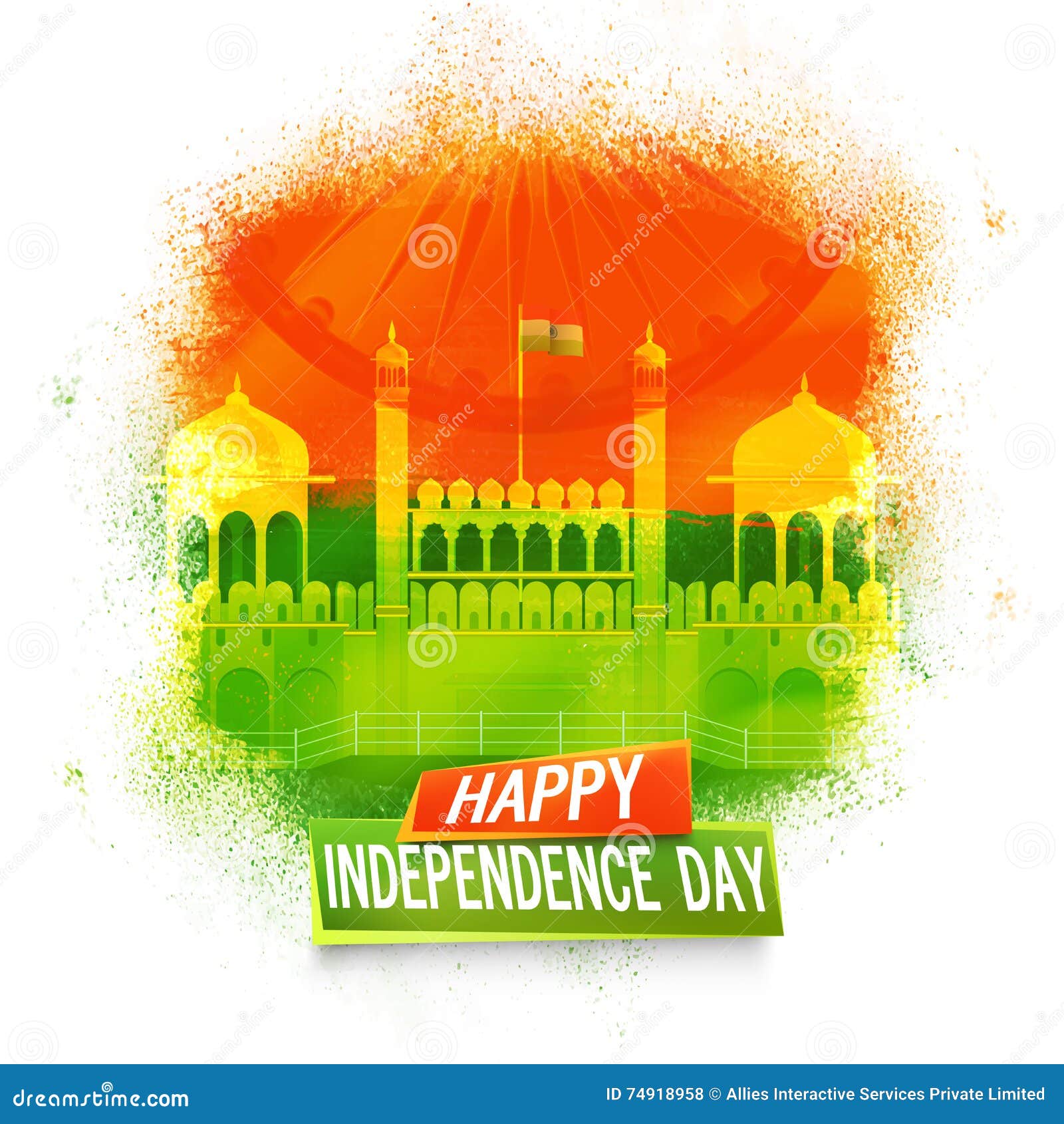 Red Fort for Indian Independence Day. Stock Illustration ...