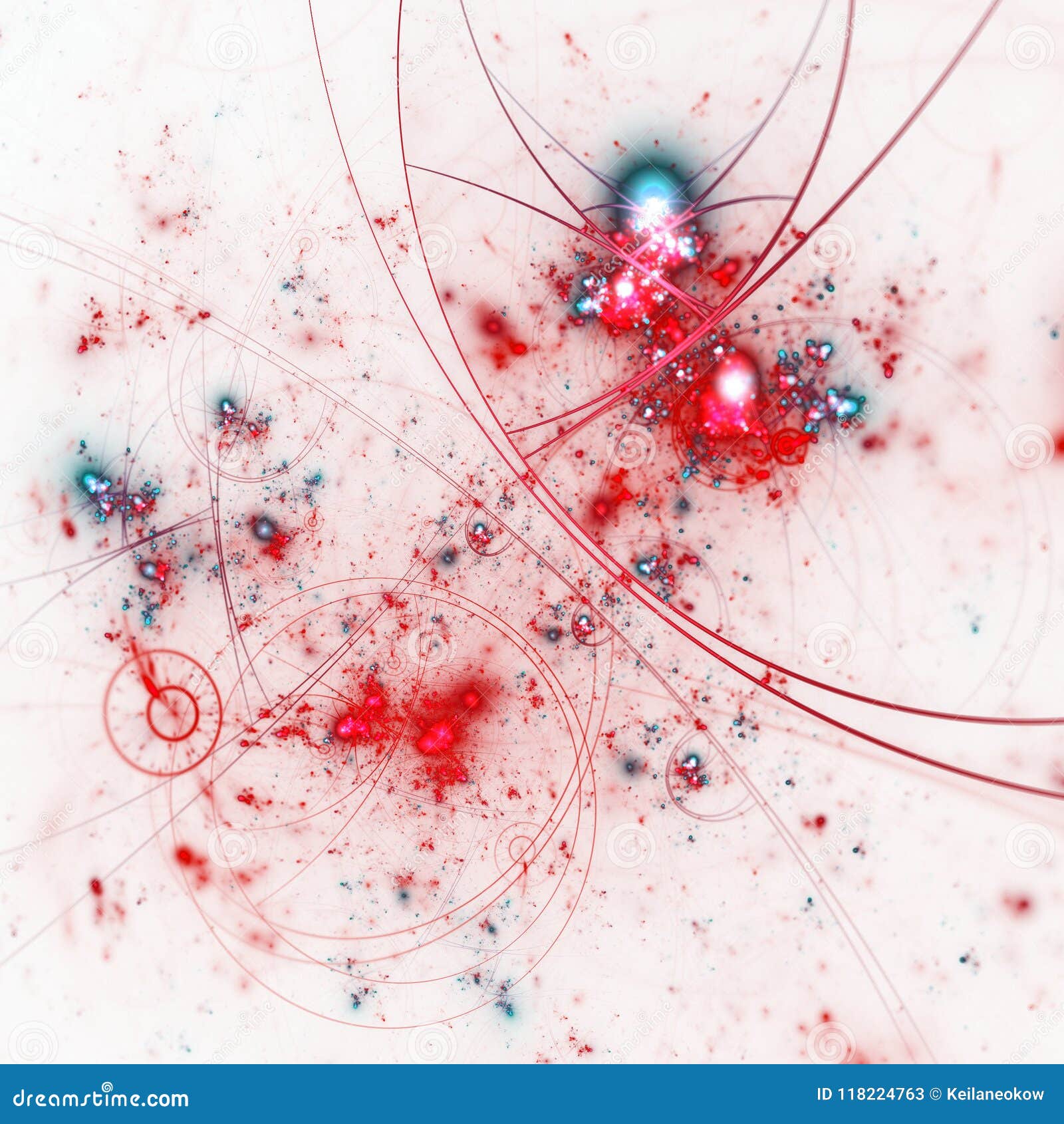 Red fractal clockwork stock illustration. Illustration of effect