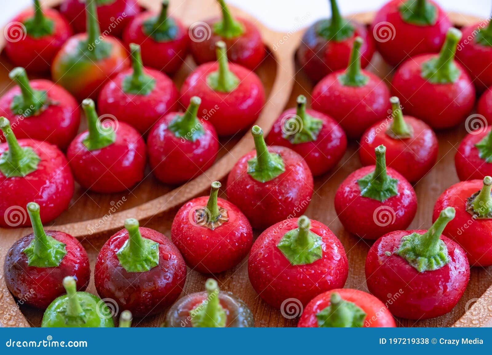 Red, Fresh, Round and Very Hot Pickled Peppers Stock Photo Image of