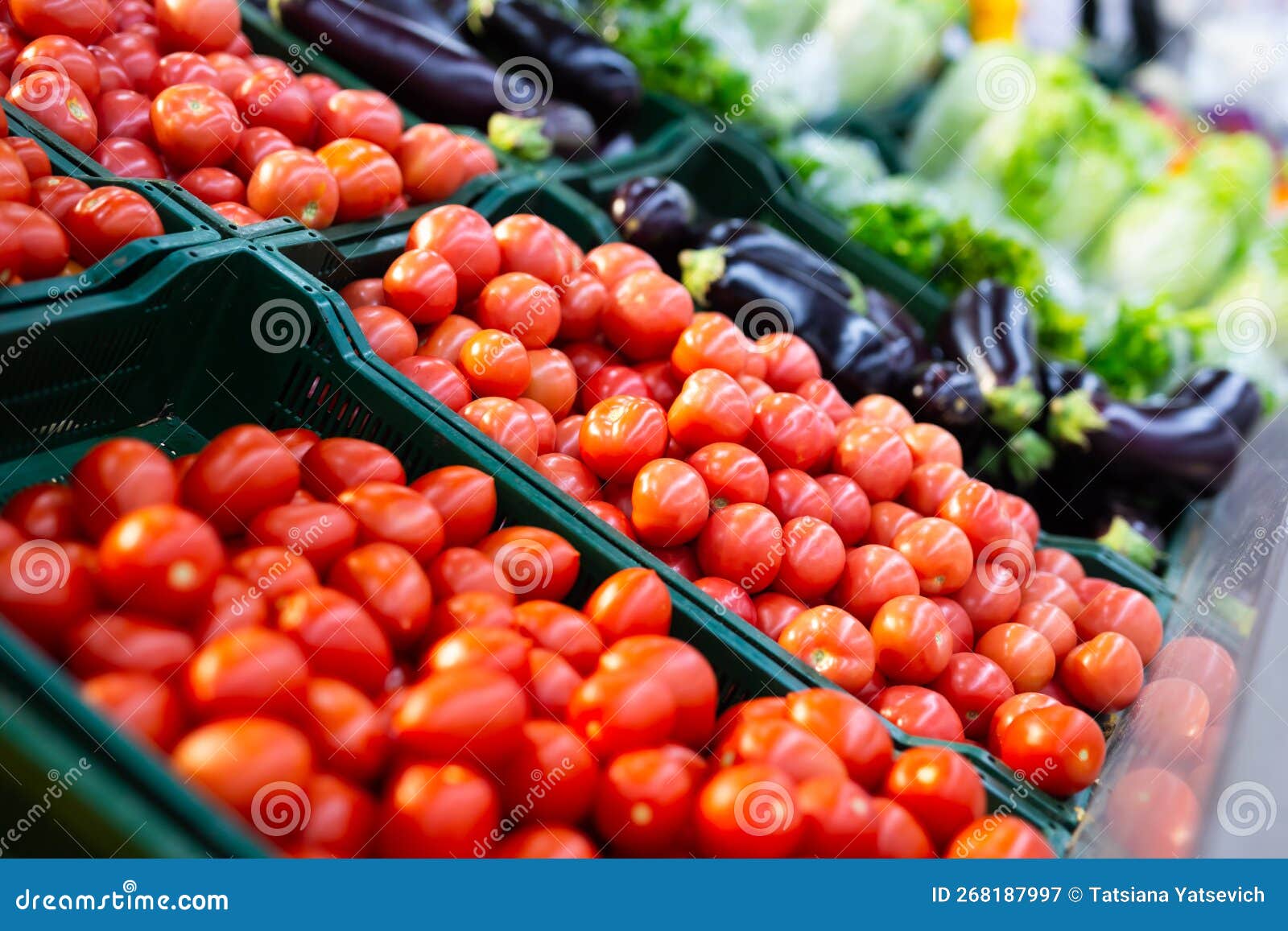 Lots of Tomatoes on a Store Counter Stock Image Image of color