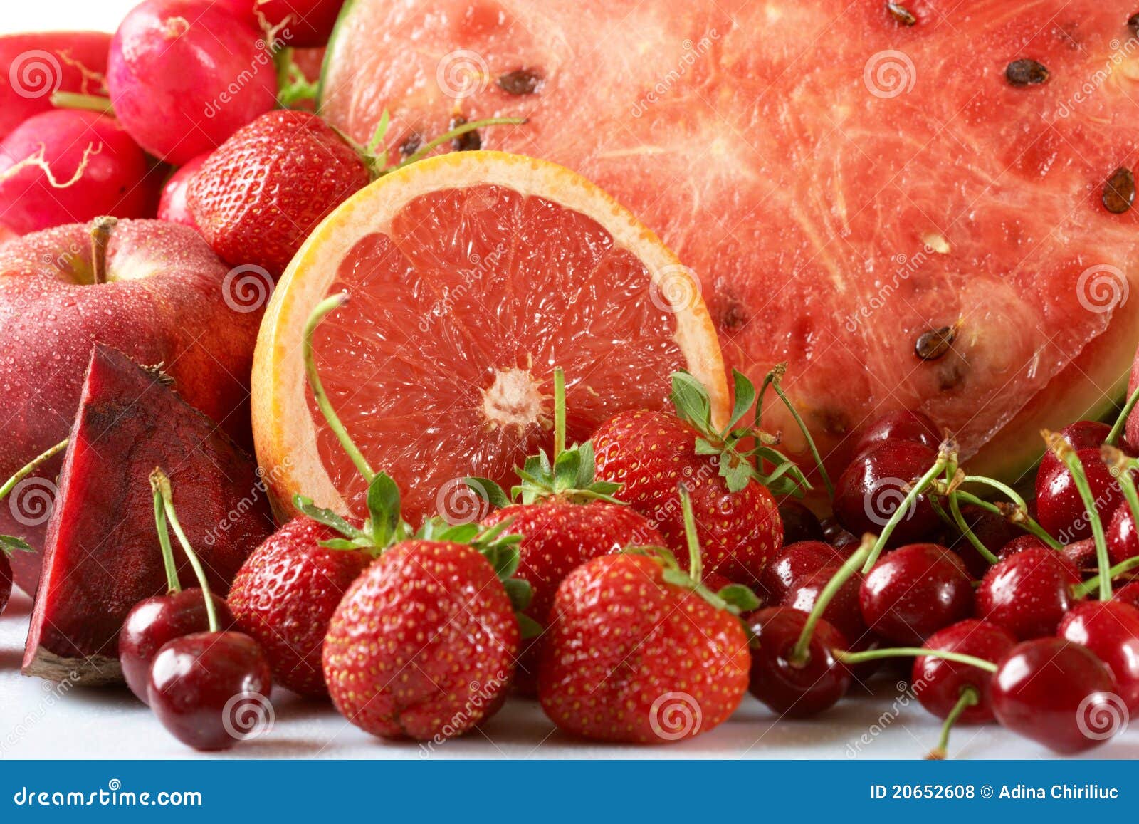Red Fruits And Vegetables Stock Photo Image Of Breakfast 20652608