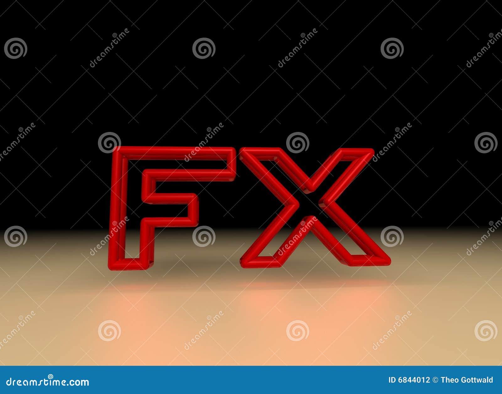 Fx logo letters with blue and red gradation Vector Image