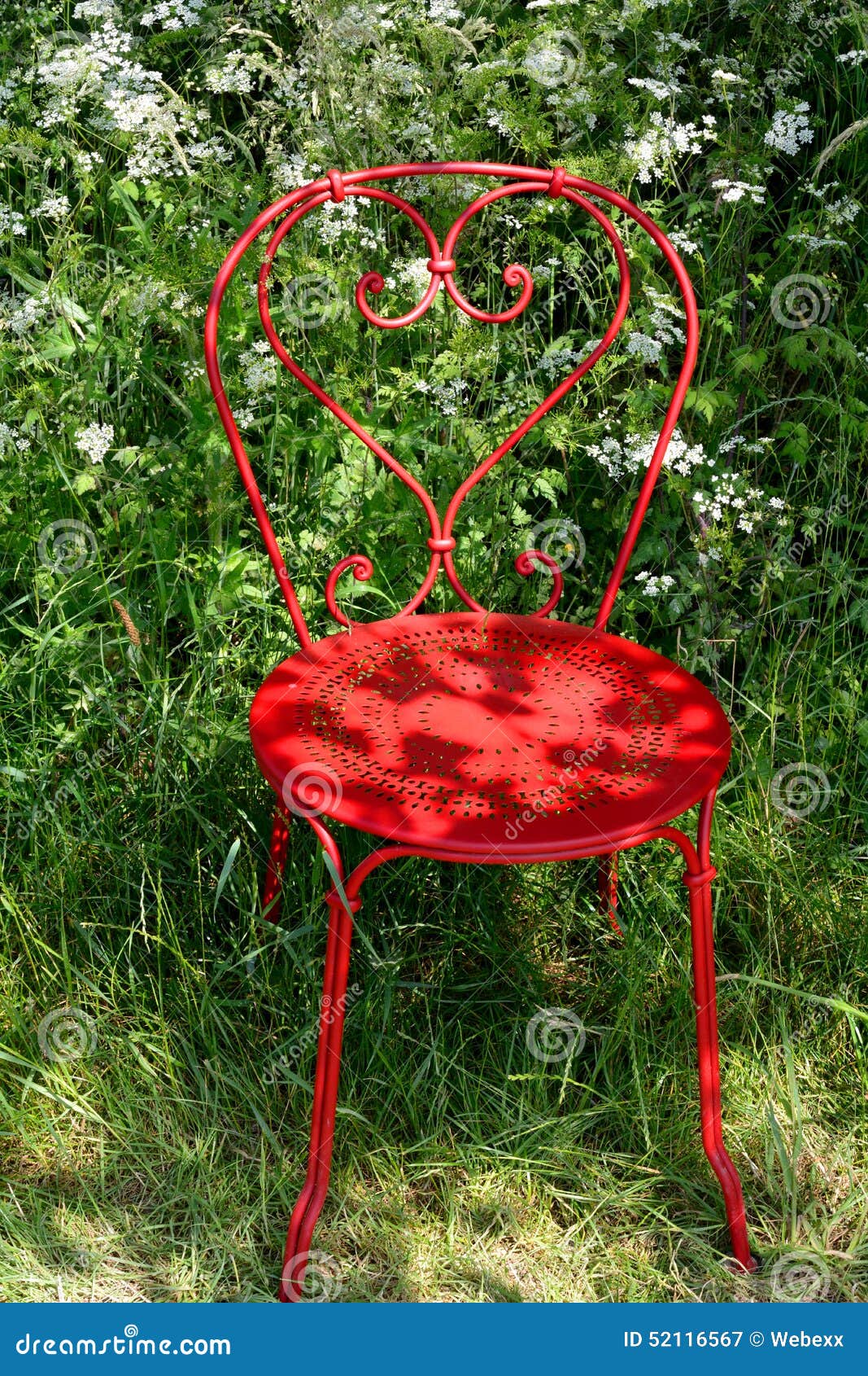 Red Garden Chair stock image. Image of space, wild, chair 52116567