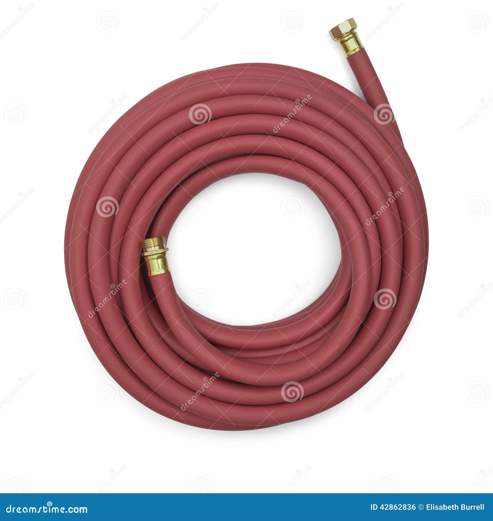 Red Garden Hose stock photo. Image of circle, white, rolled 42862836