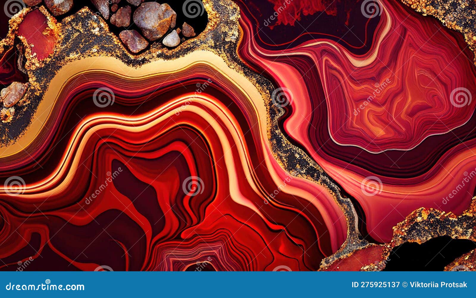 Red Geode Textures Backgrounds, Generative AI Stock Illustration
