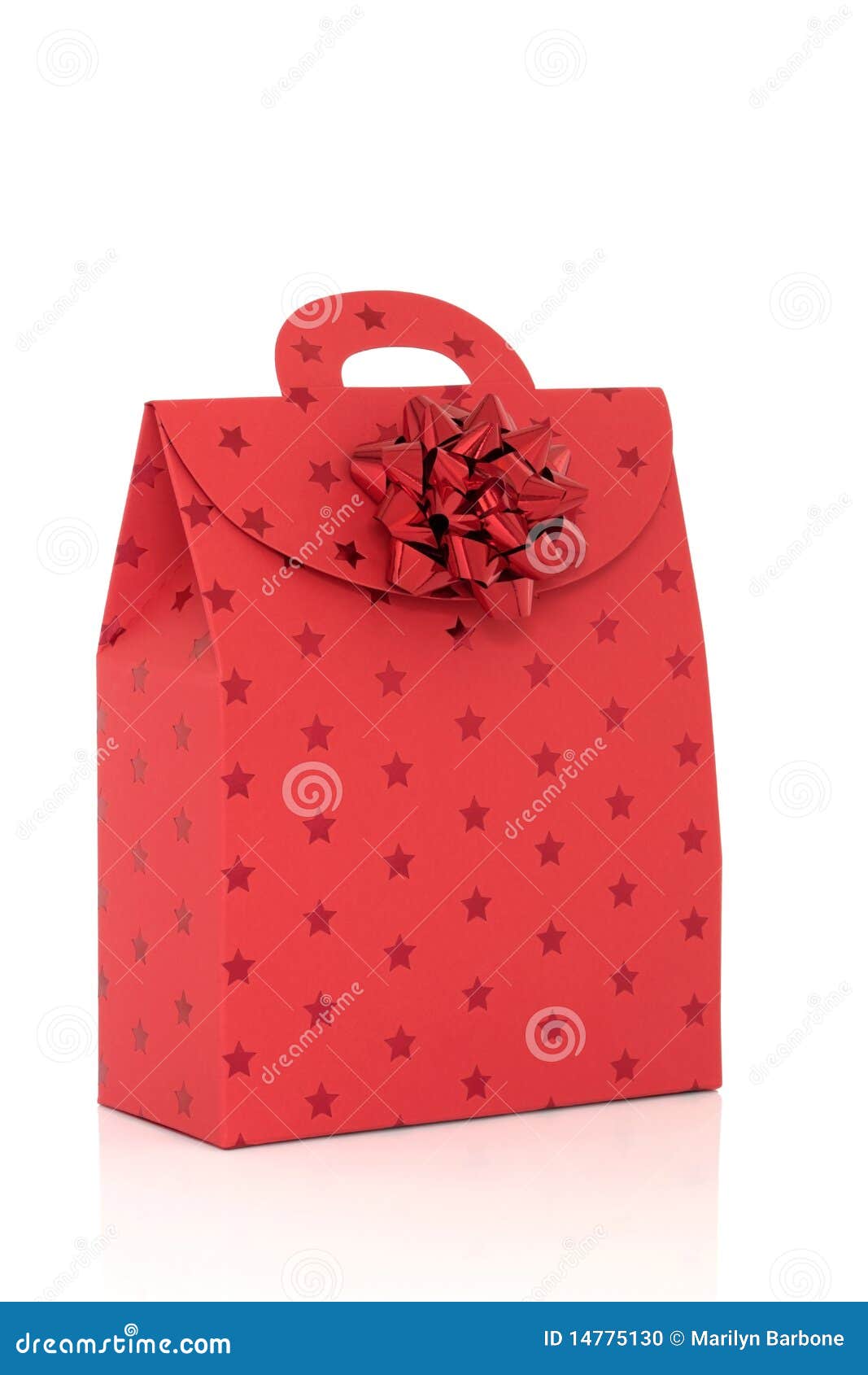 Red Gift Bag with Bow stock photo. Image of celebration 14775130