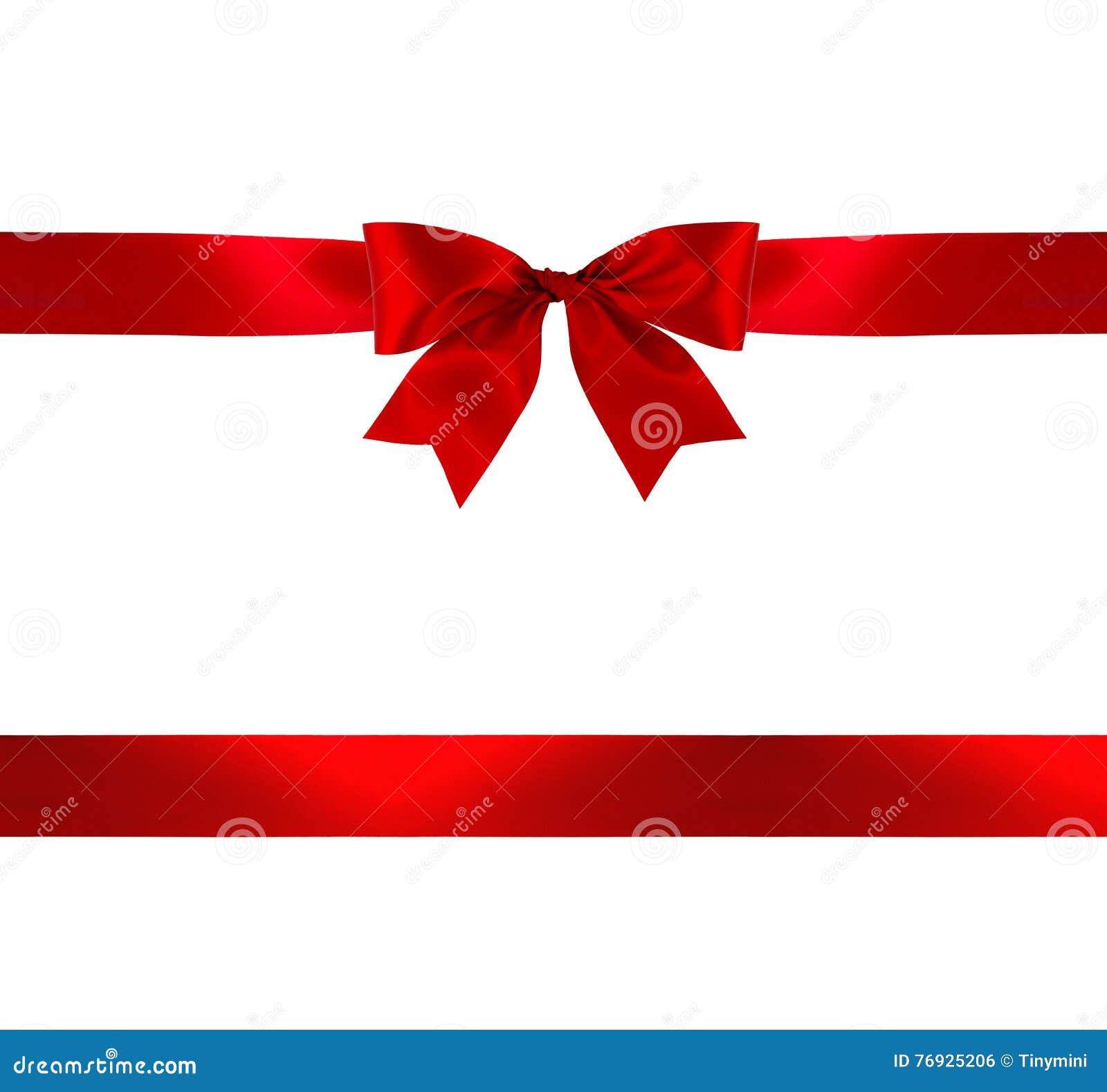 red gift bow and ribbon