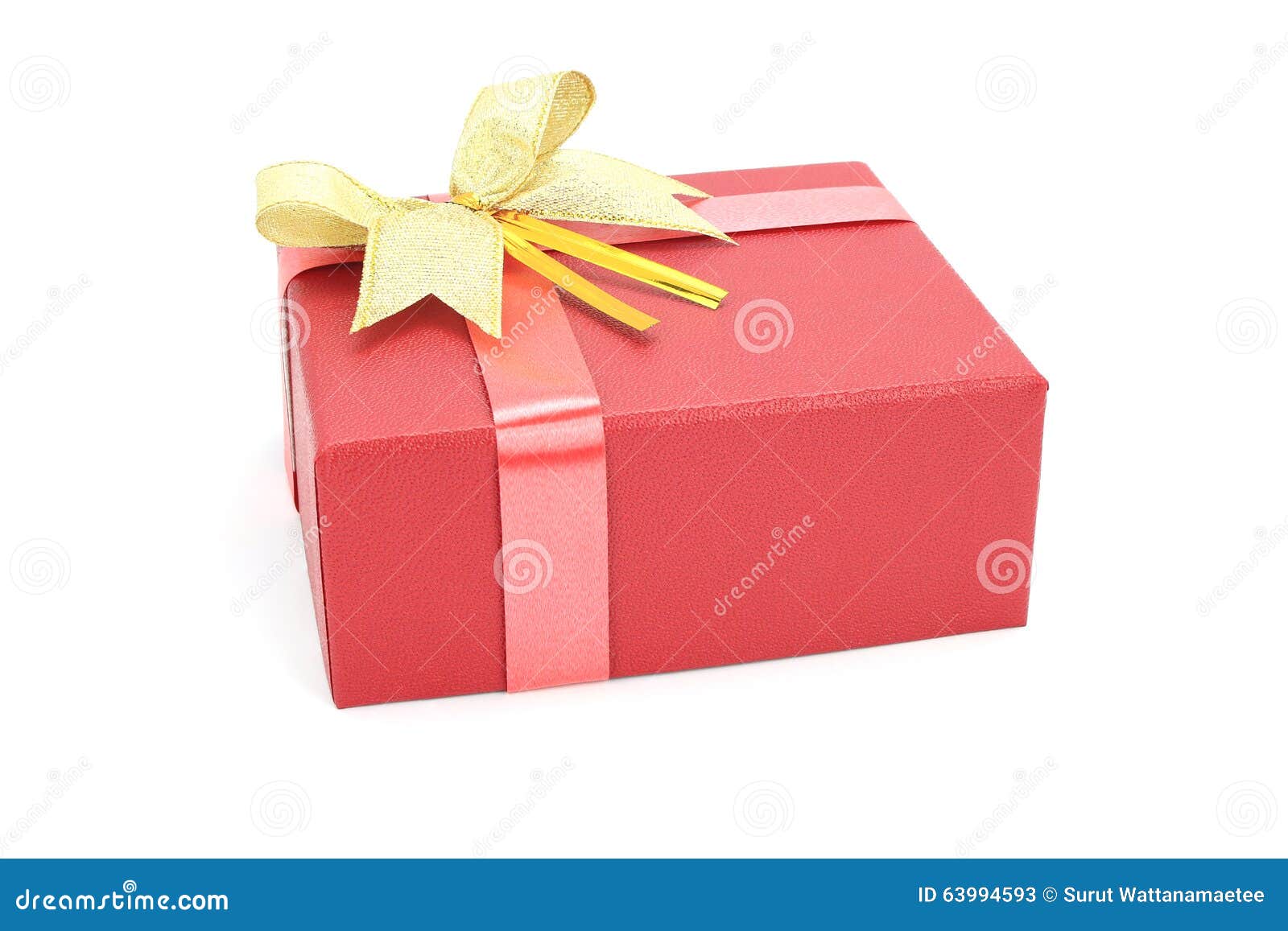 Red Gift Box with Gold Ribbon Stock Image Image of valentine, love