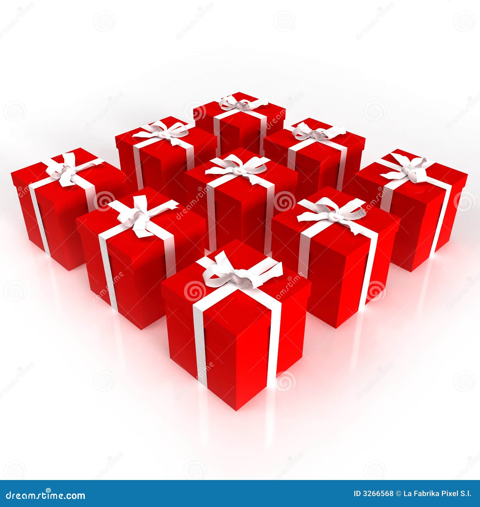Red Gift Boxes Neatly Arranged Stock Illustration Illustration of