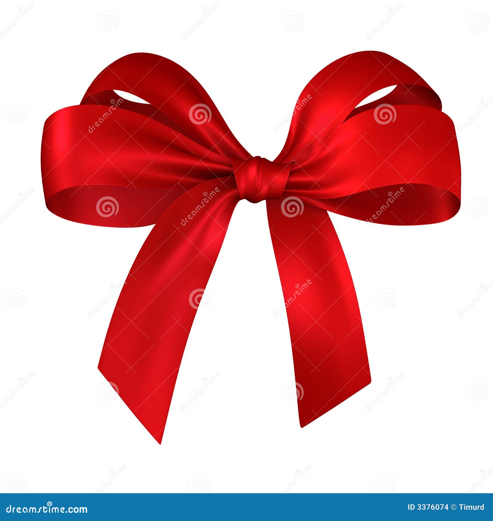 Red gift, ribbon, bow stock illustration. Illustration of design - 3376074