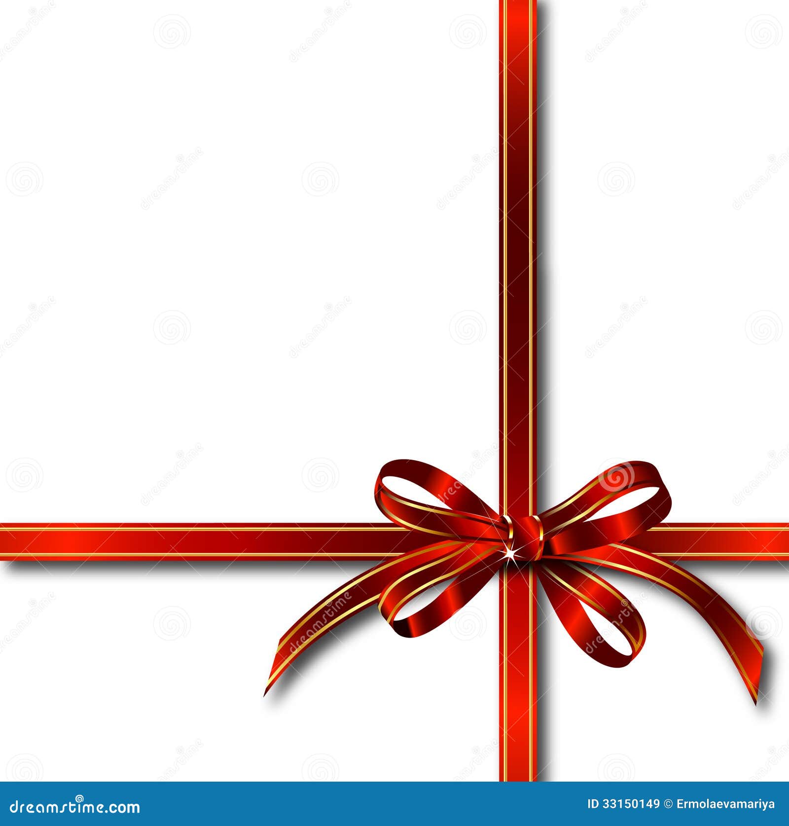 decoration valentine party for Free Gift Stock Red White. Vector Over Ribbon Royalty