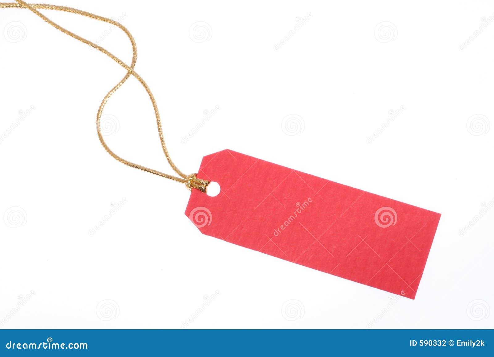 red gift tag