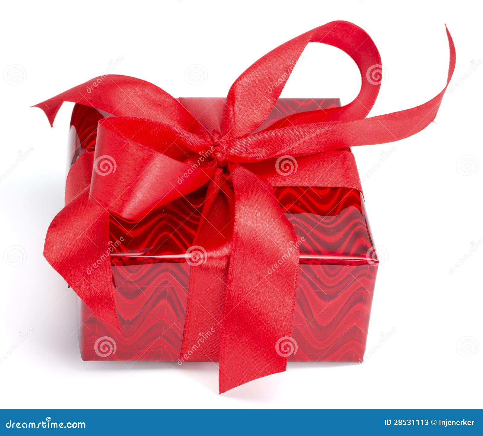 Red gift tied up by a bow stock image. Image of occasion - 28531113
