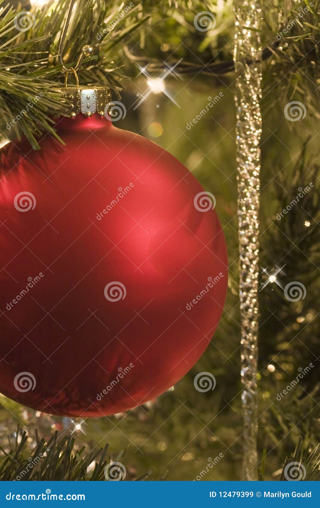 Red Glass Christmas Ornament Stock Image Image of tree, stars 12479399