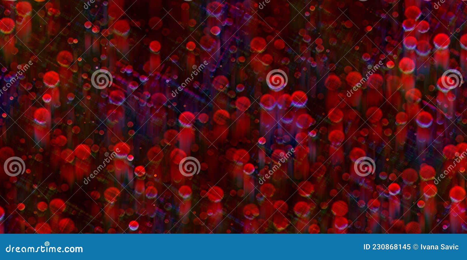 red glitch smeared boheh circles digital motion, glowing lights party background. techno psychedelic screen