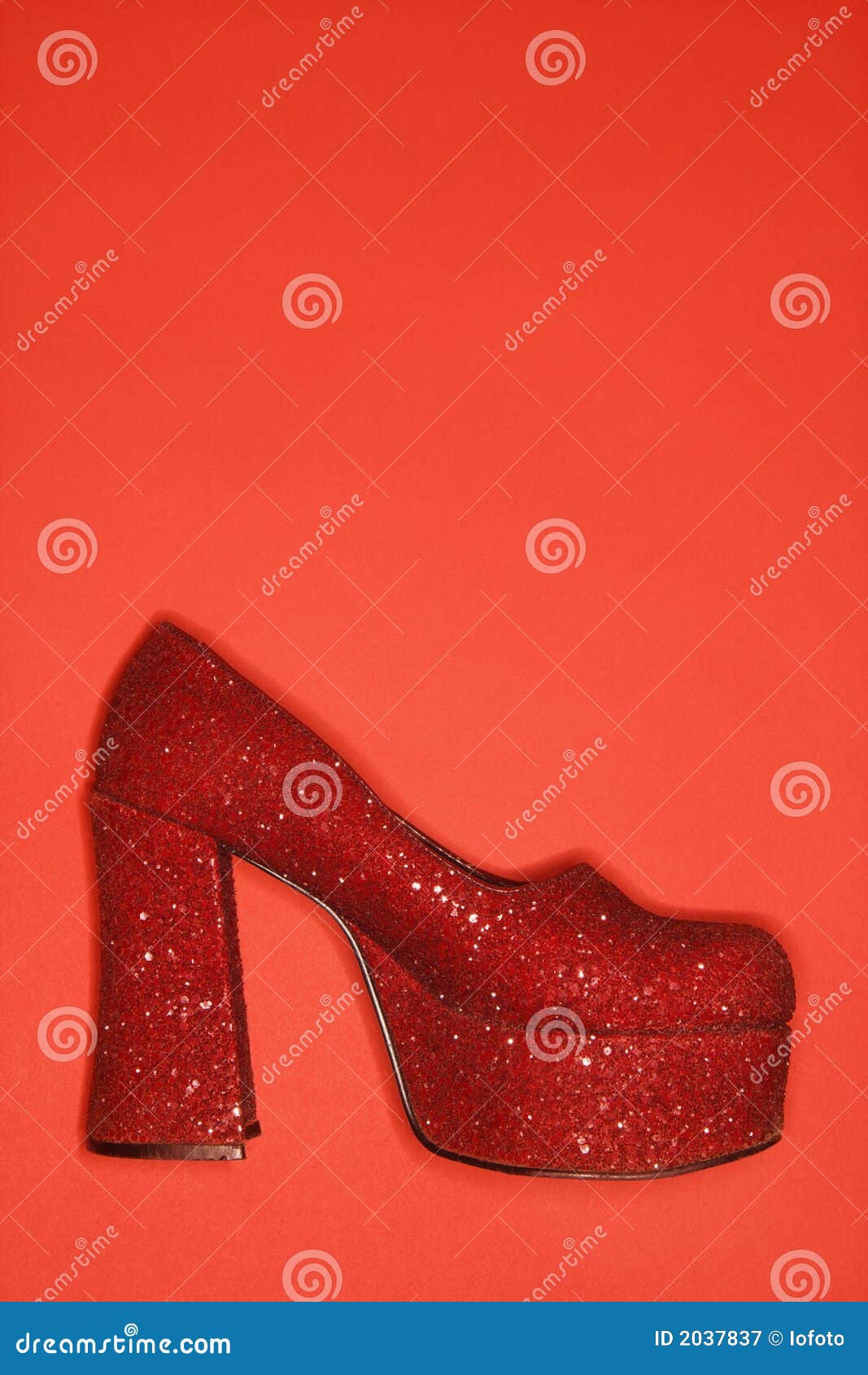 Red Glitter High Heel Shoe. Stock Image Image of object, glitter 2037837