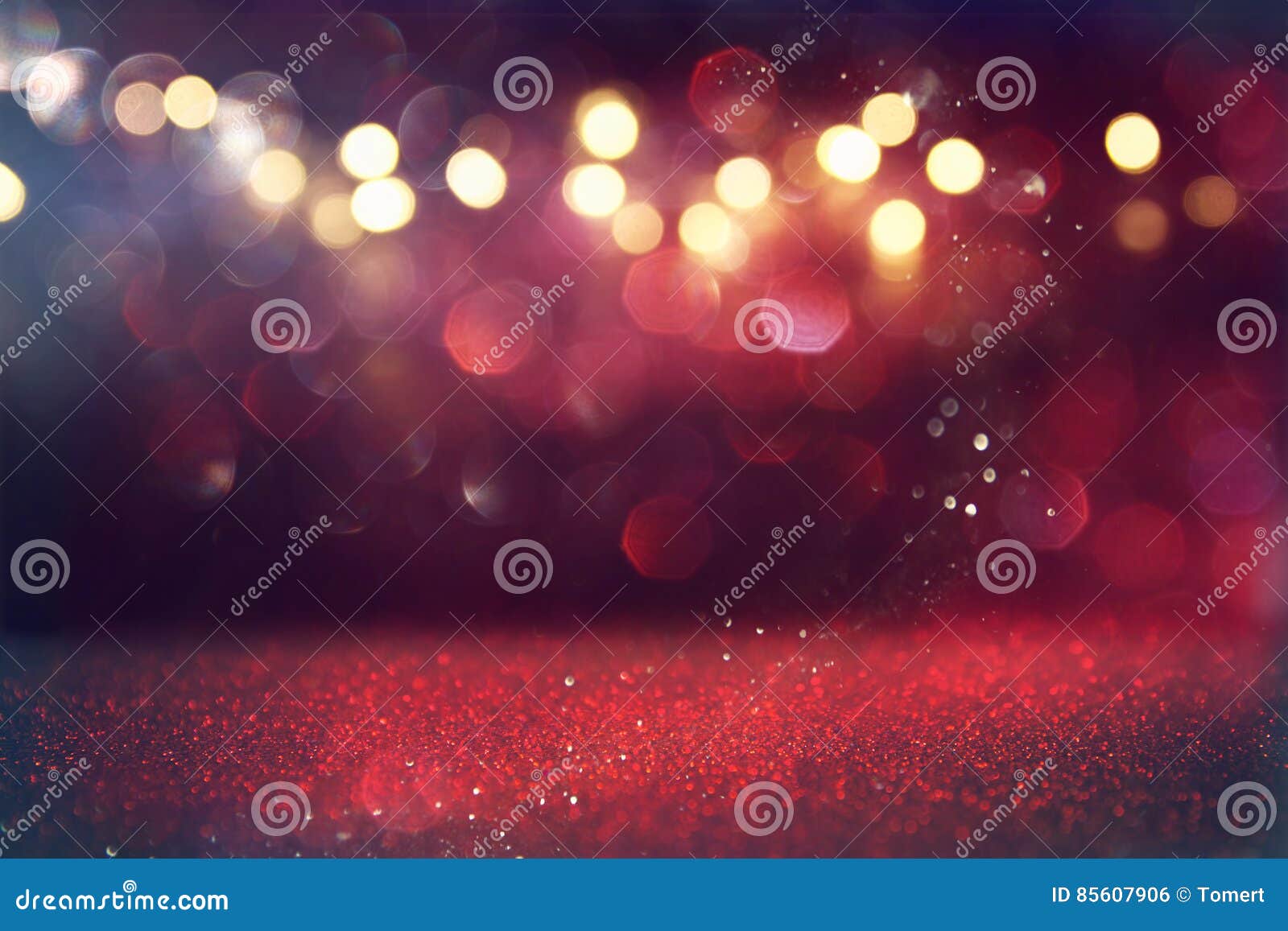 red glitter vintage lights background