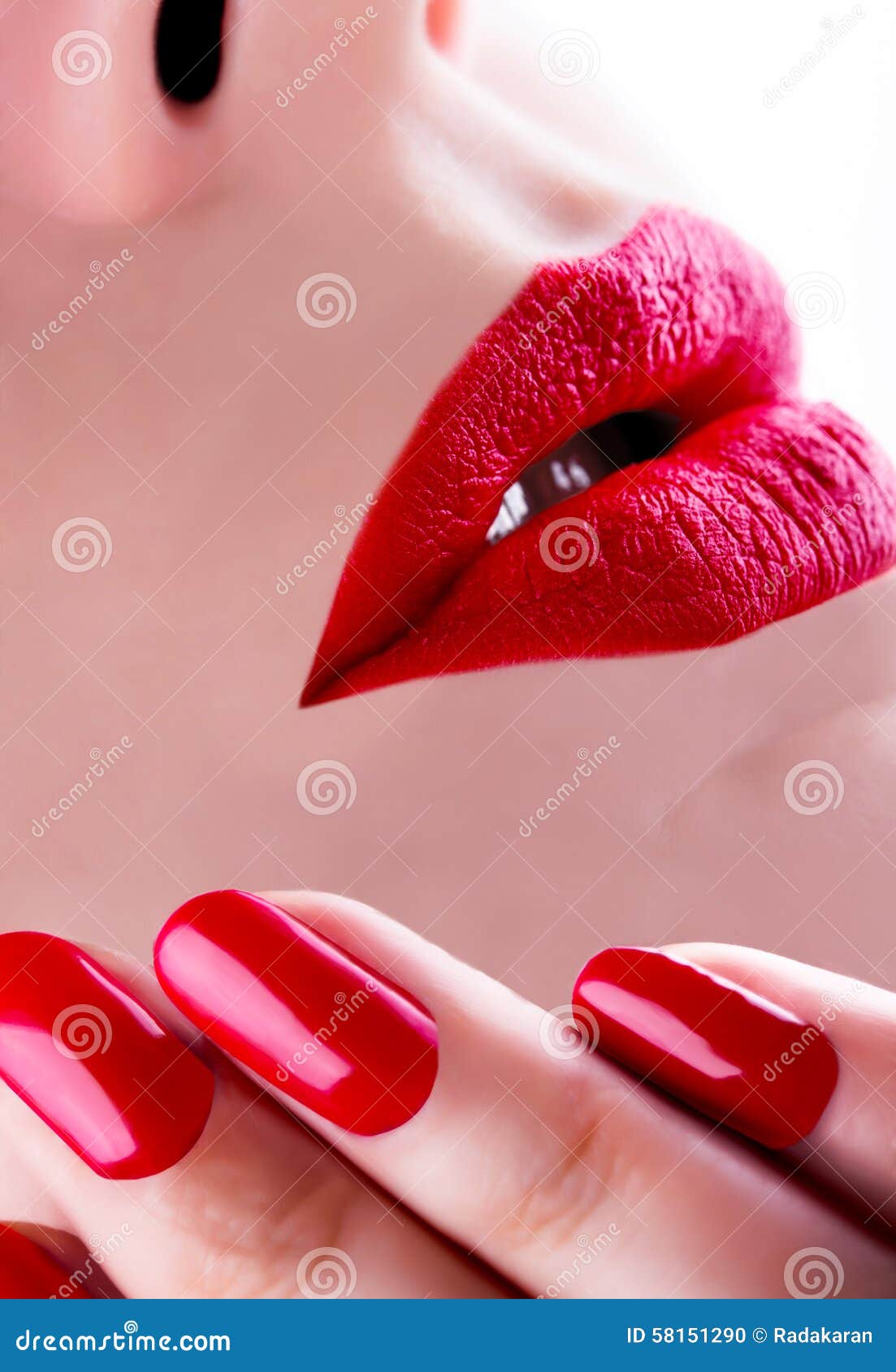 Red glossy female lips stock photo. Image of model, lipgloss 58151290
