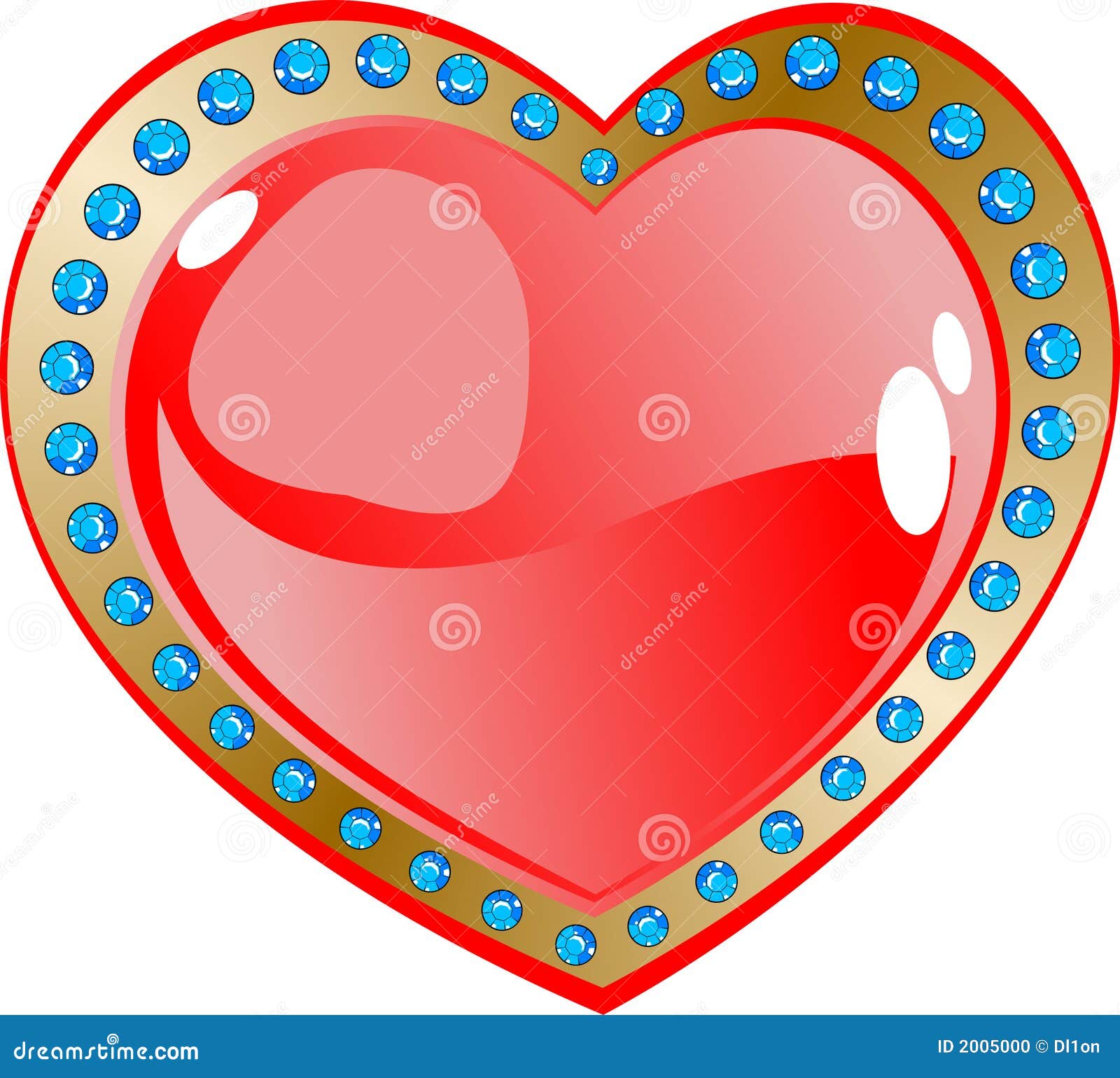 Red Glow Heart and Diamonds Stock Vector Illustration of valentine