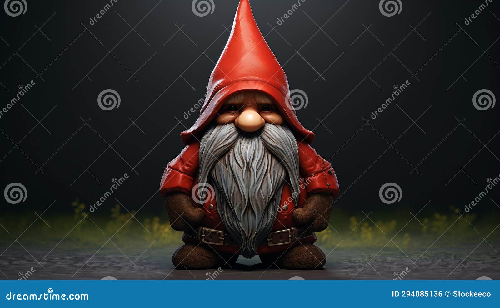 red gnome: realistic hyper-detailed rendering with algeapunk twist