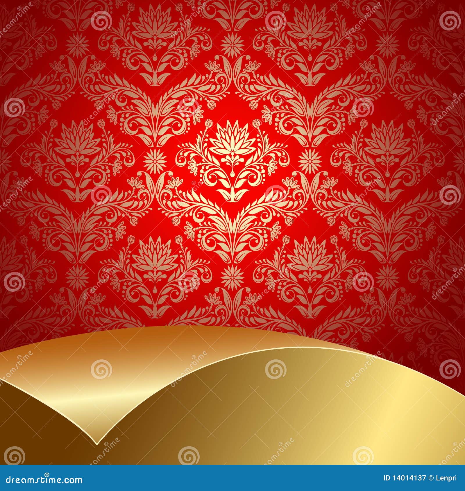 gold and red vintage background