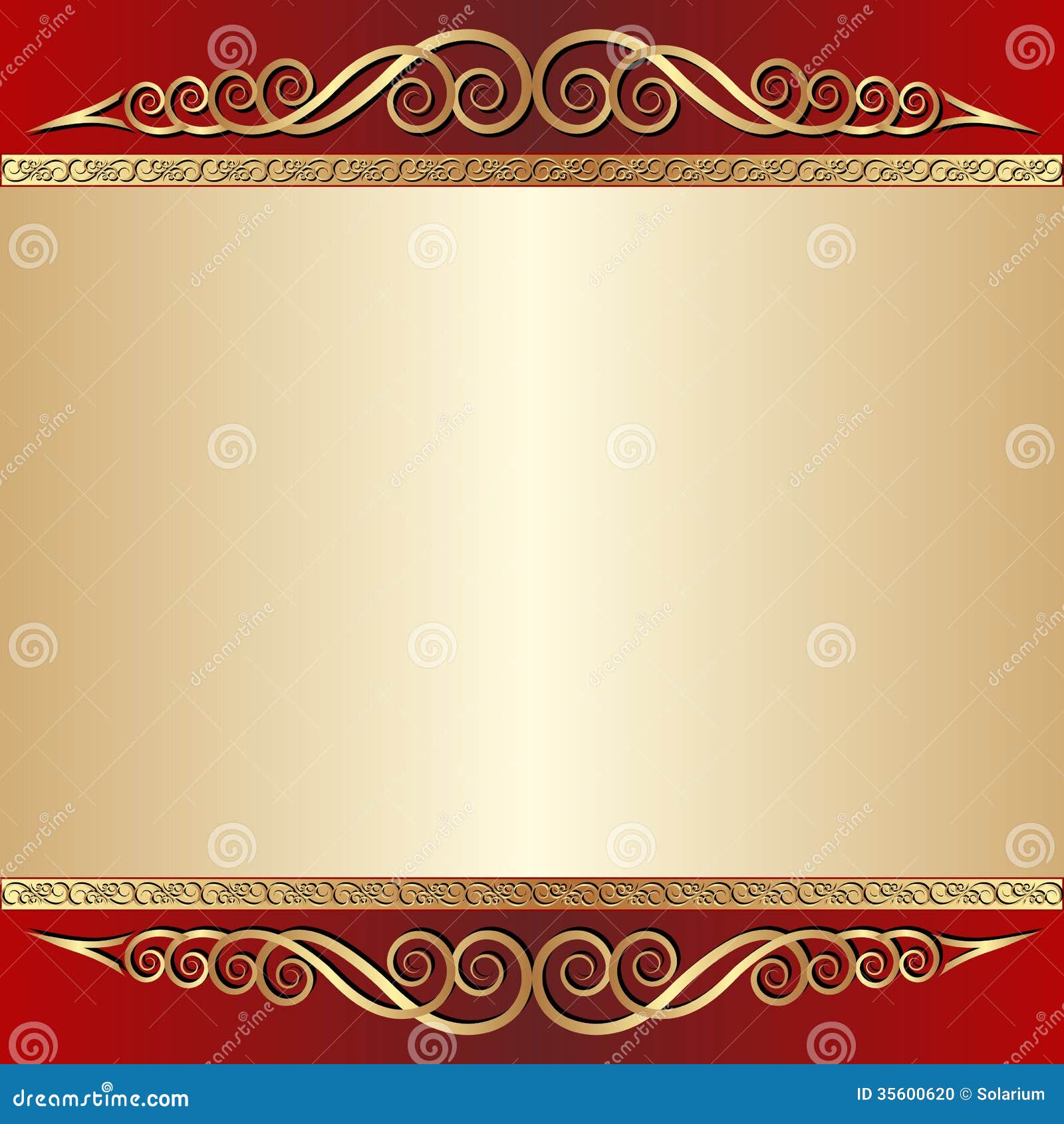 Red and gold background stock vector. Illustration of frame - 35600620