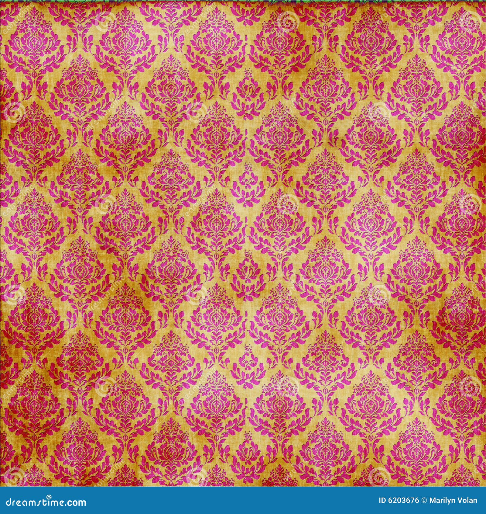 Red on Gold Damask Seamless Stock Illustration Illustration of gold