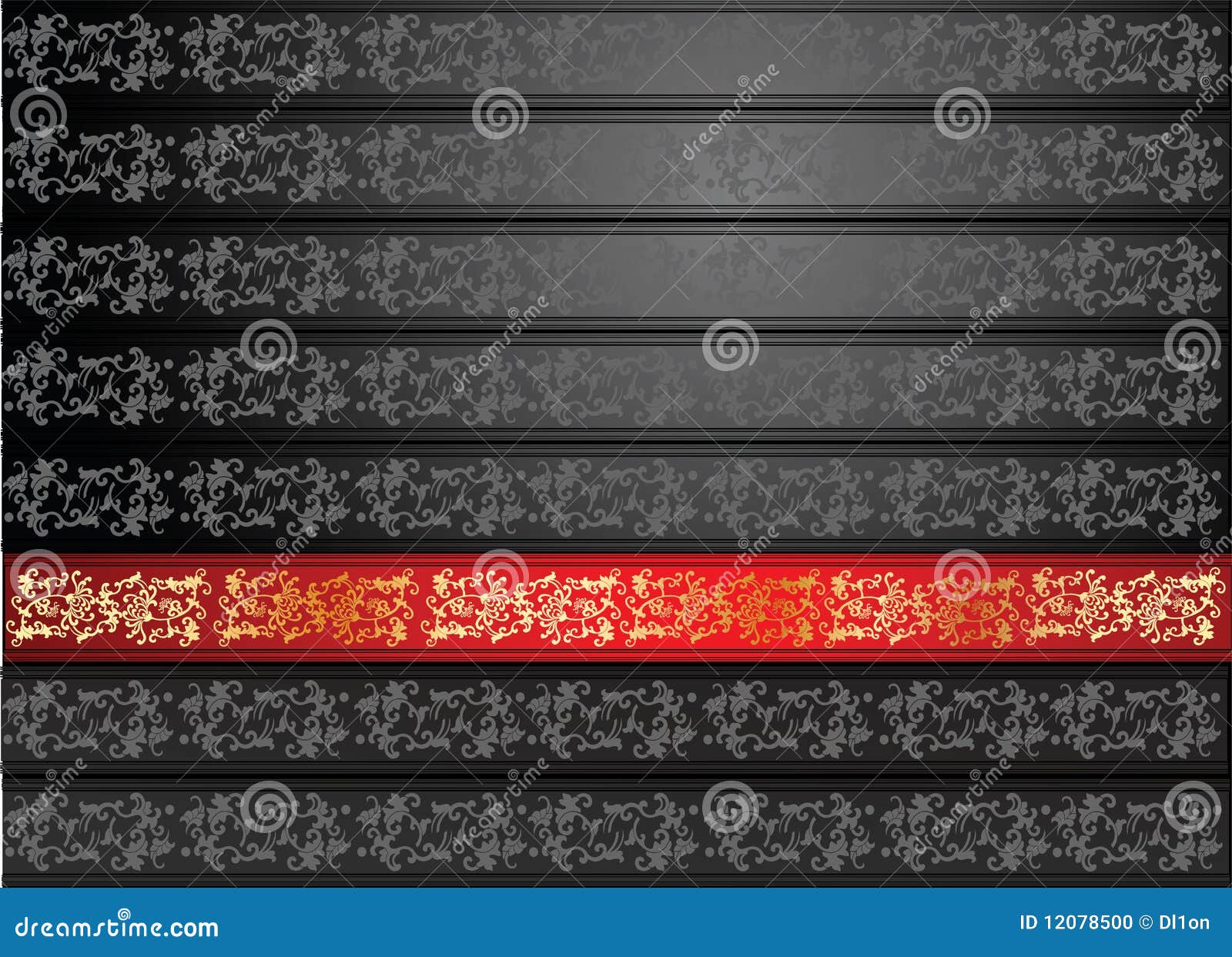 Red Gold Gray Seamless Wallpaper Stock Vector Illustration of gray, victorian 12078500