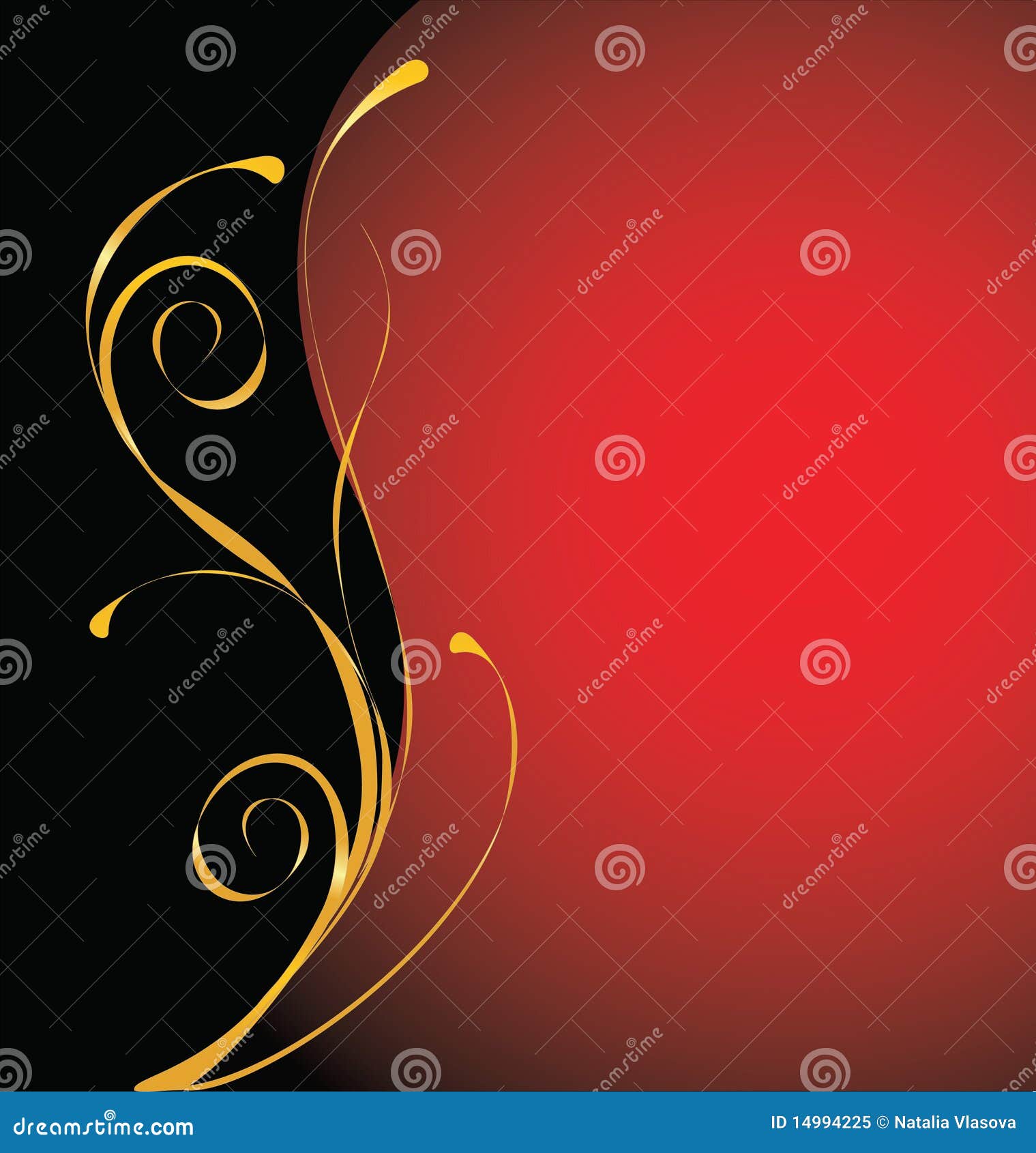 Red and Gold Ornamental Background Stock Vector - Illustration of