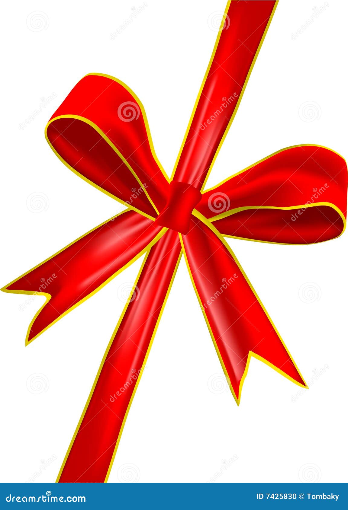 Red And Gold Ribbon Stock Photo - Image: 7425830