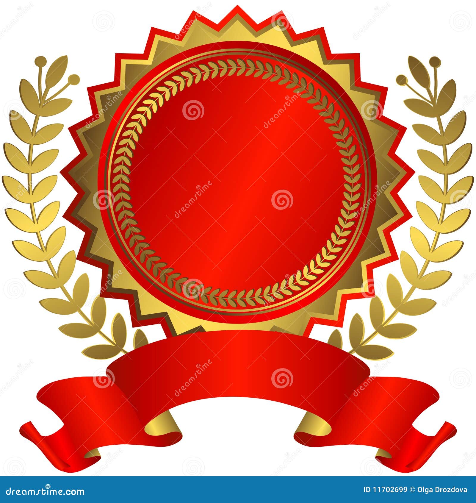 gold ribbon award vector