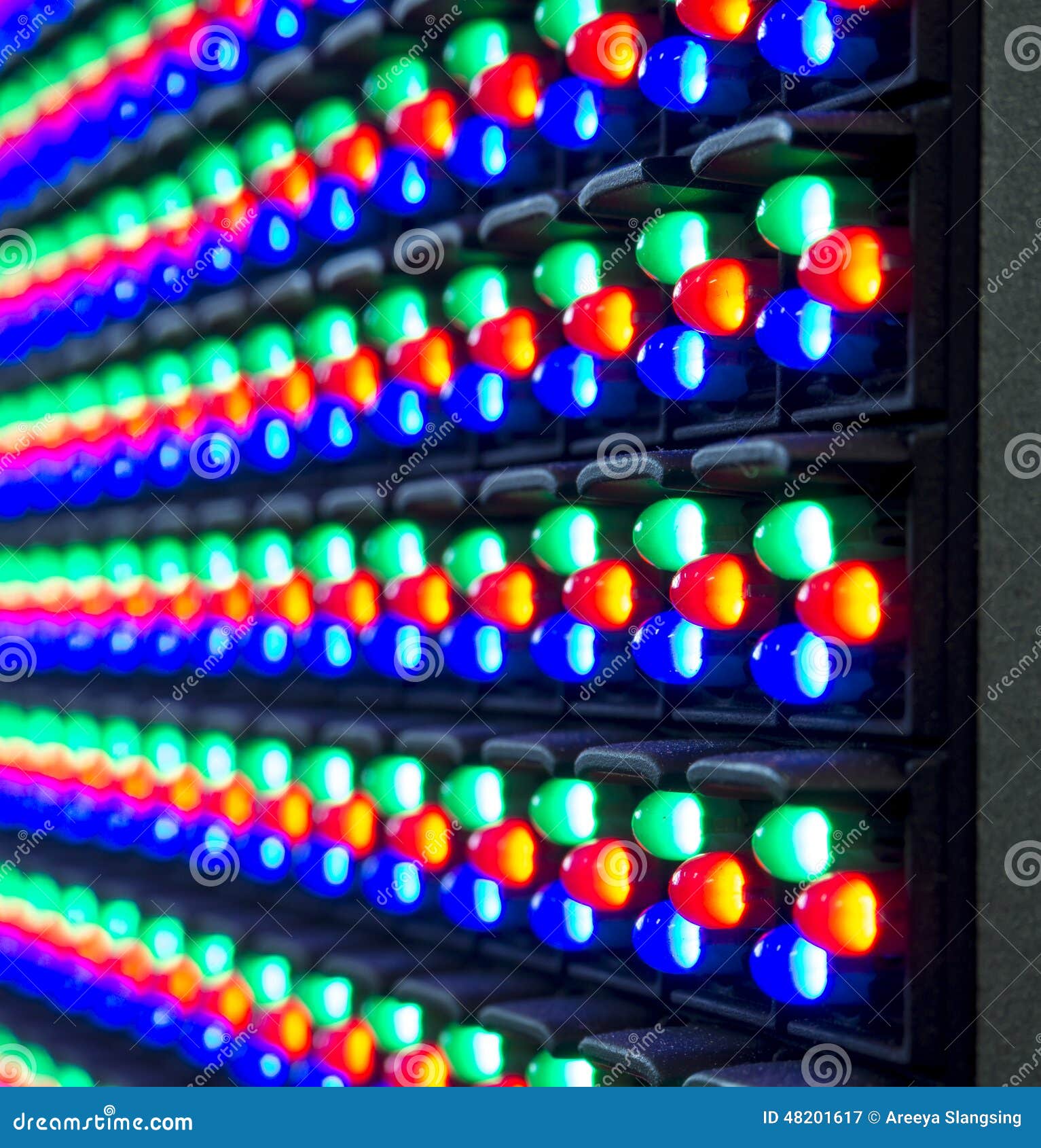 Red, Green, Blue of LED Diod on Panel Stock Image Image of bulb, line