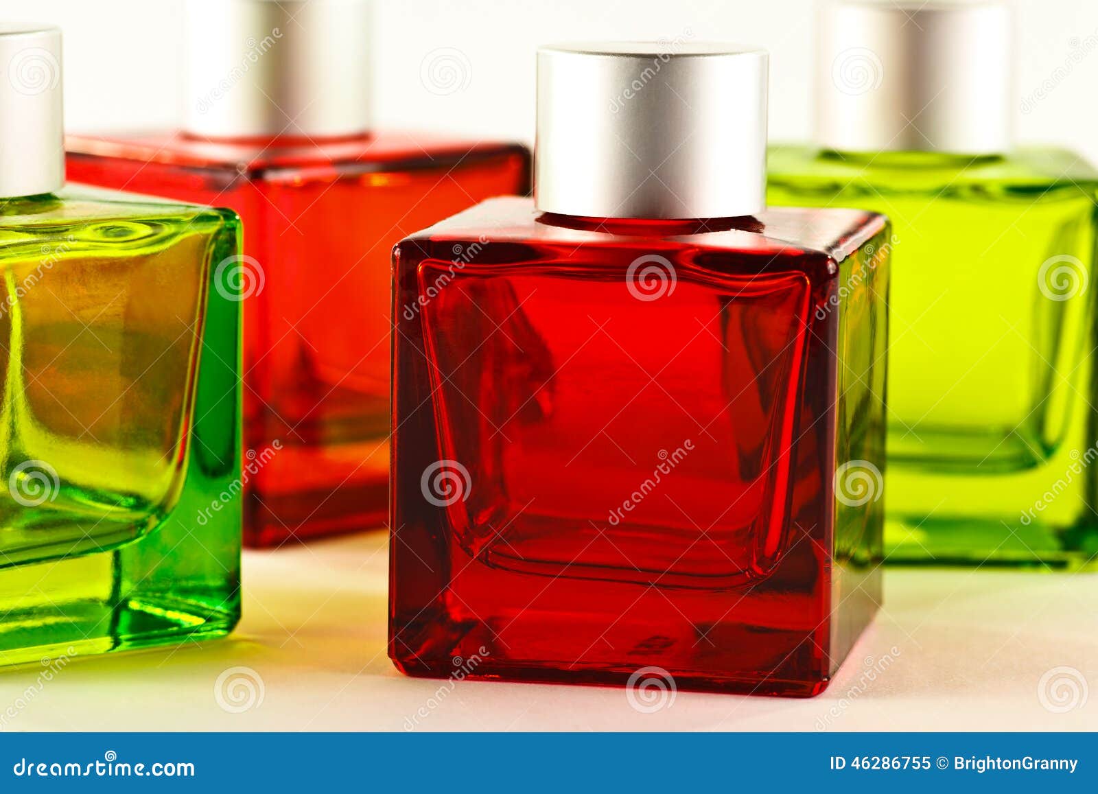 Red and green bottles stock image. Image of bottle, close 46286755