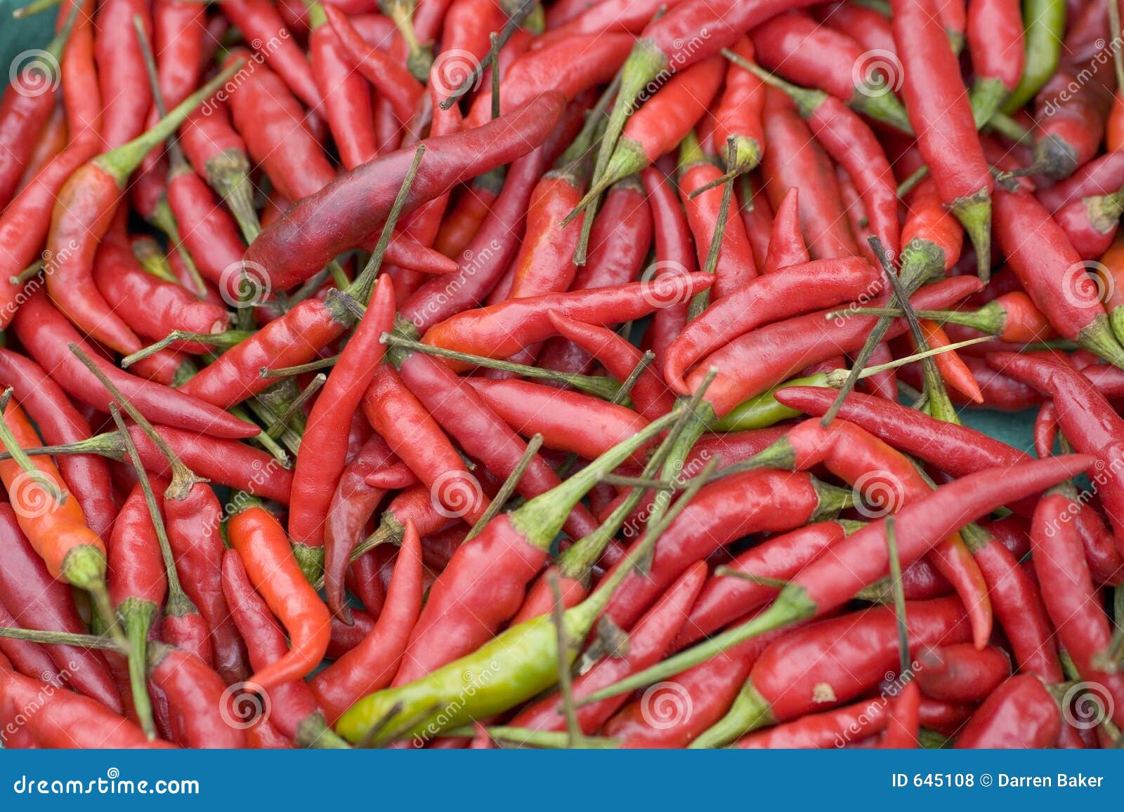 red & green chillies