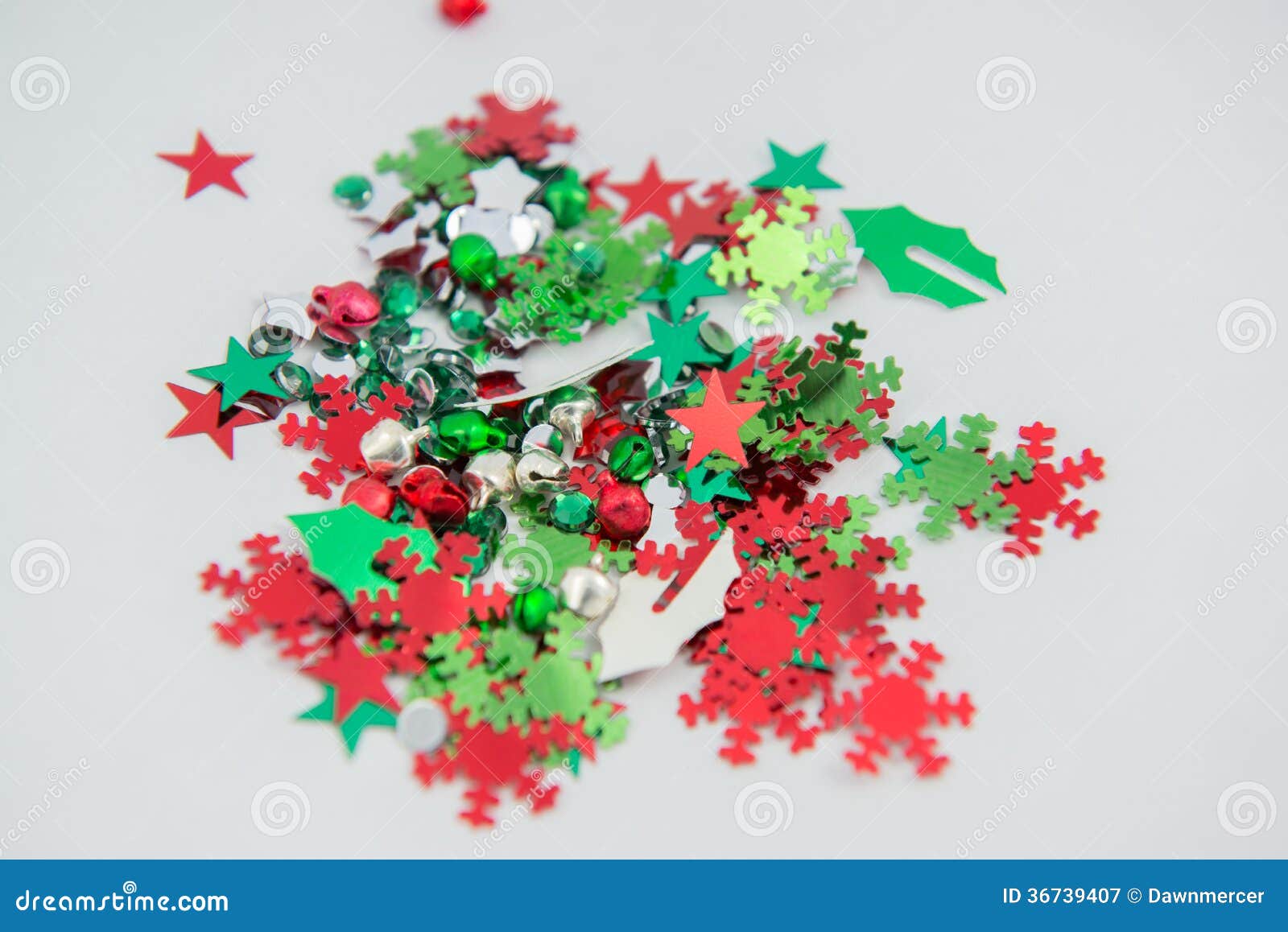 red and green christmas craft embellishments