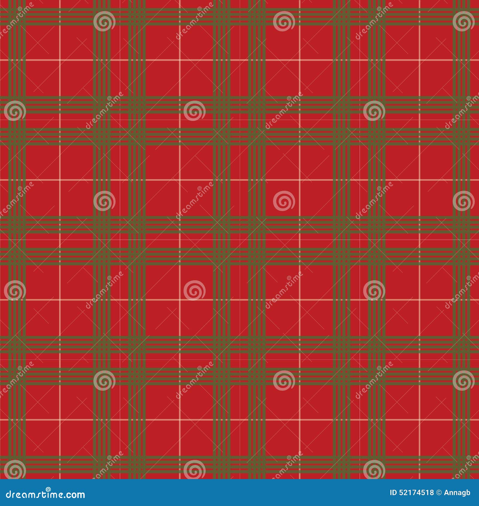 Red and Green Christmas Plaid Pattern Vector Stock Vector
