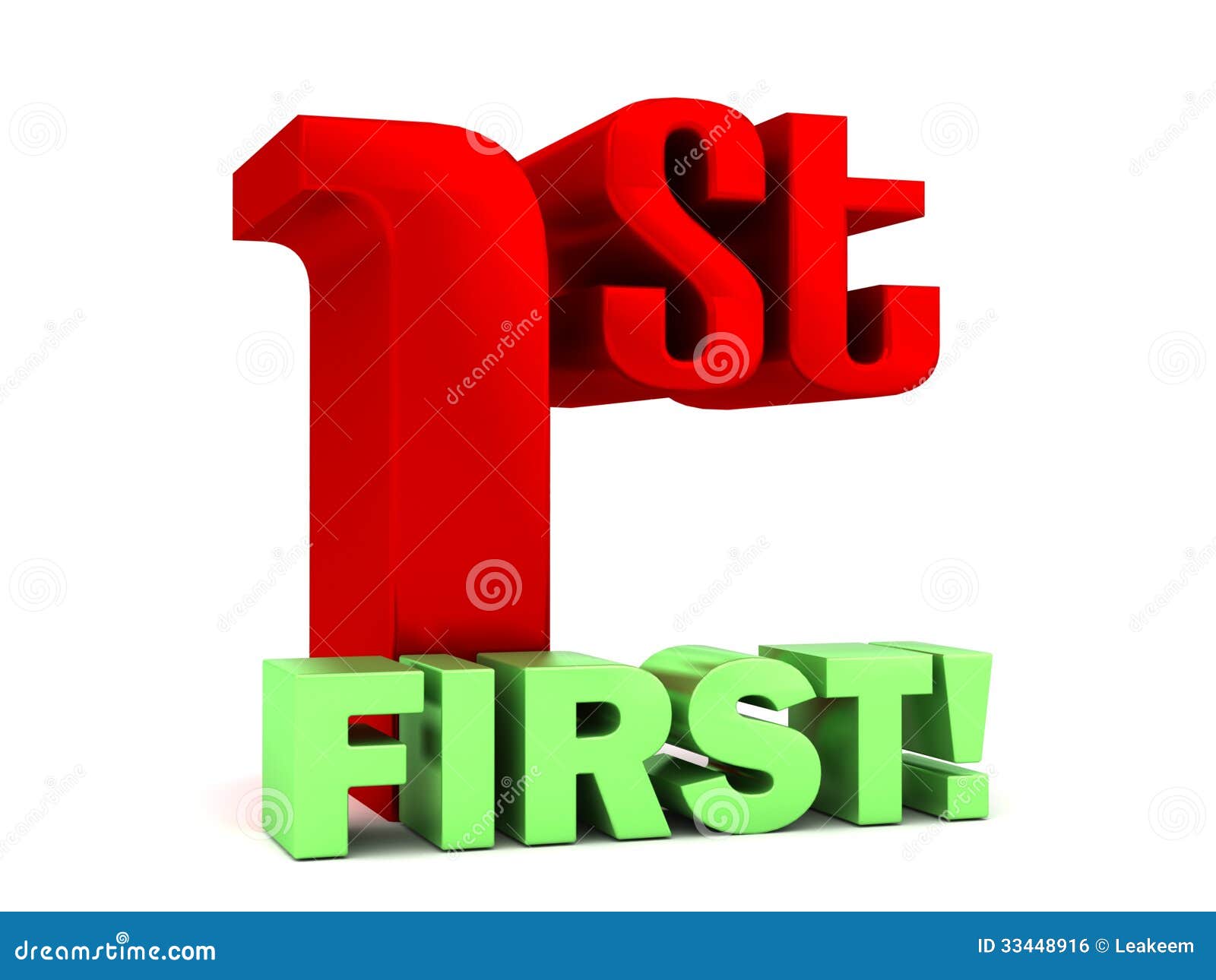 Red Green First Lettering stock illustration. Illustration of green