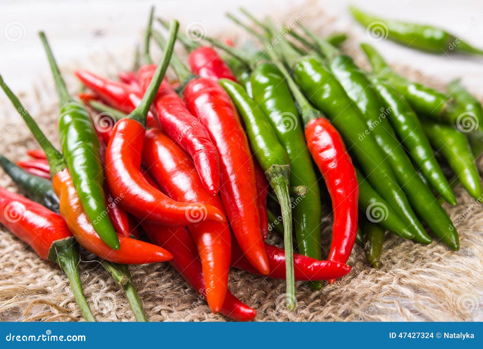 Red and green hot pepper stock photo. Image of chilli 47427324
